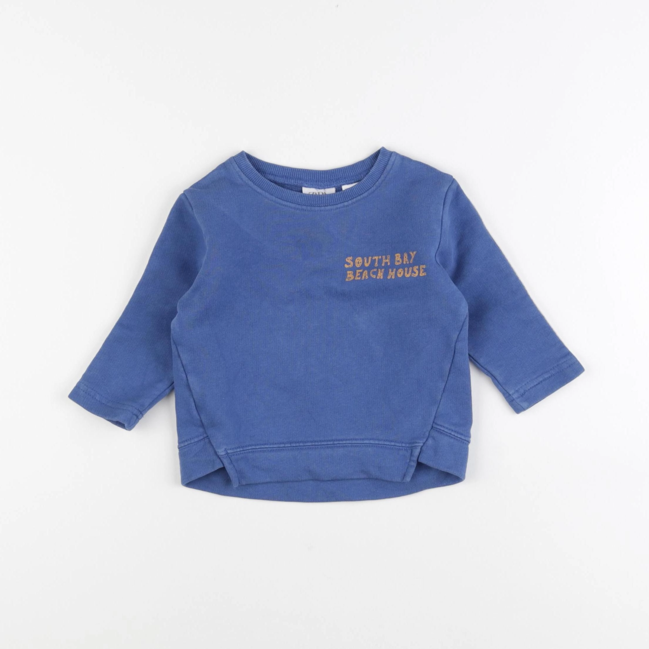 Zara - sweat bleu - 3/6 mois