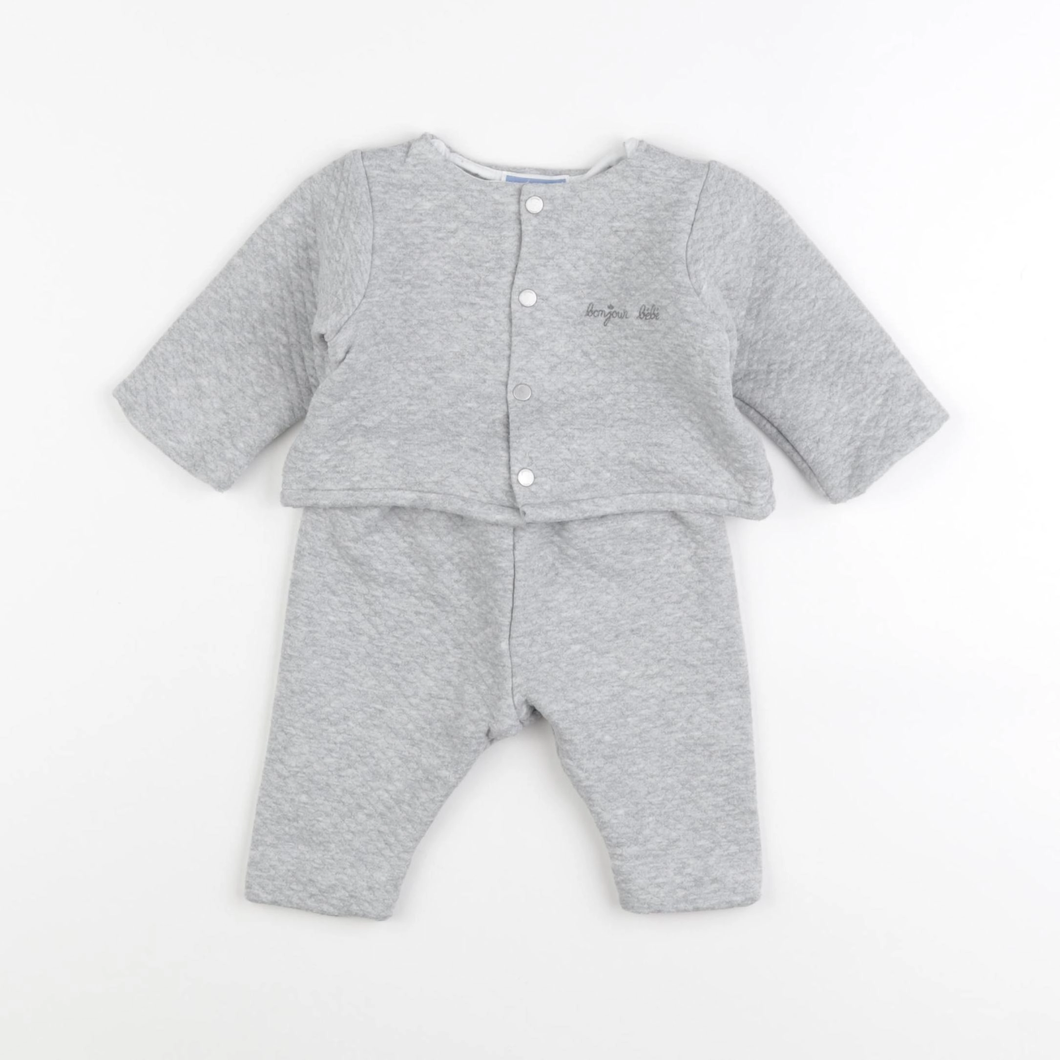 Jacadi - ensemble gris - 6 mois
