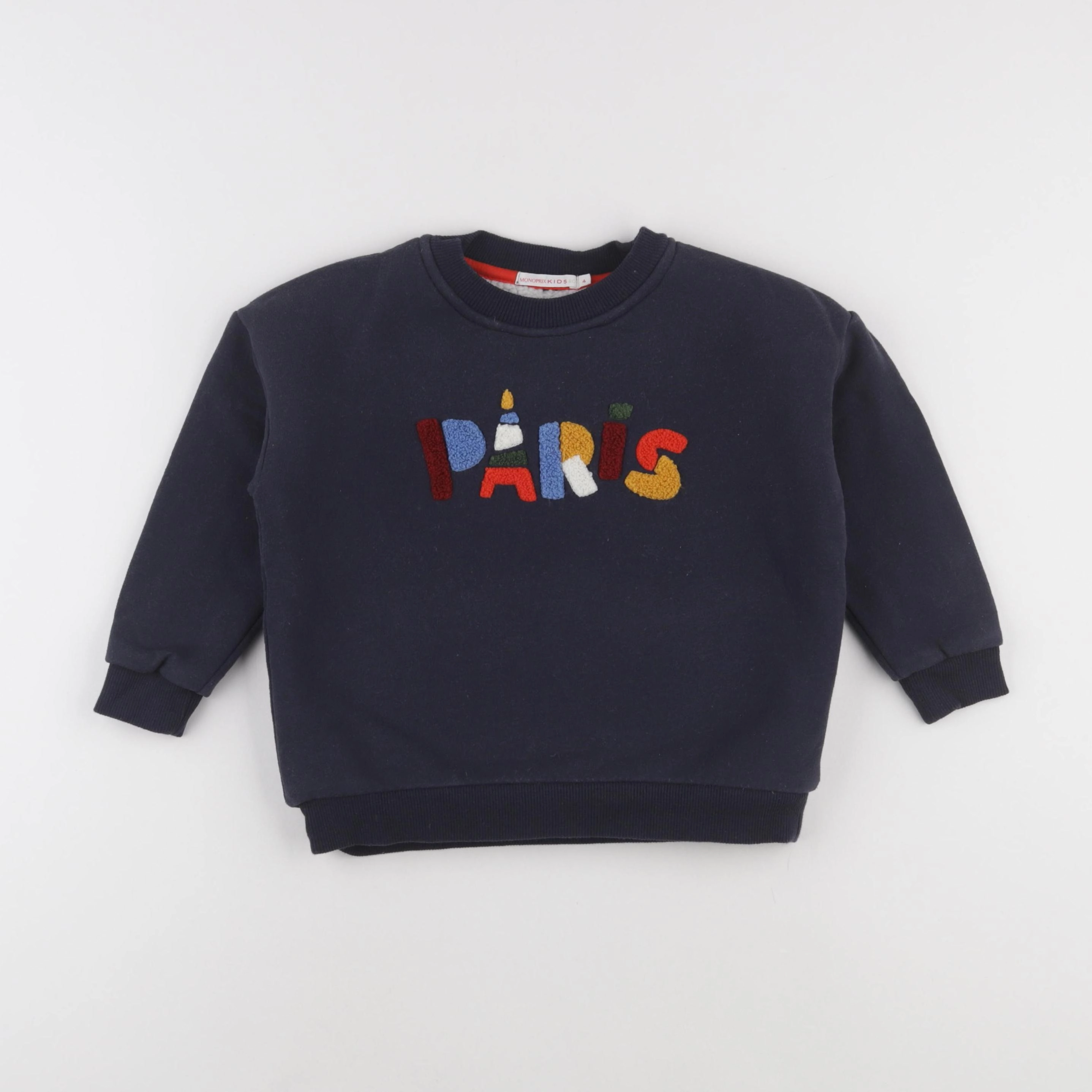 Monoprix - sweat bleu - 4 ans