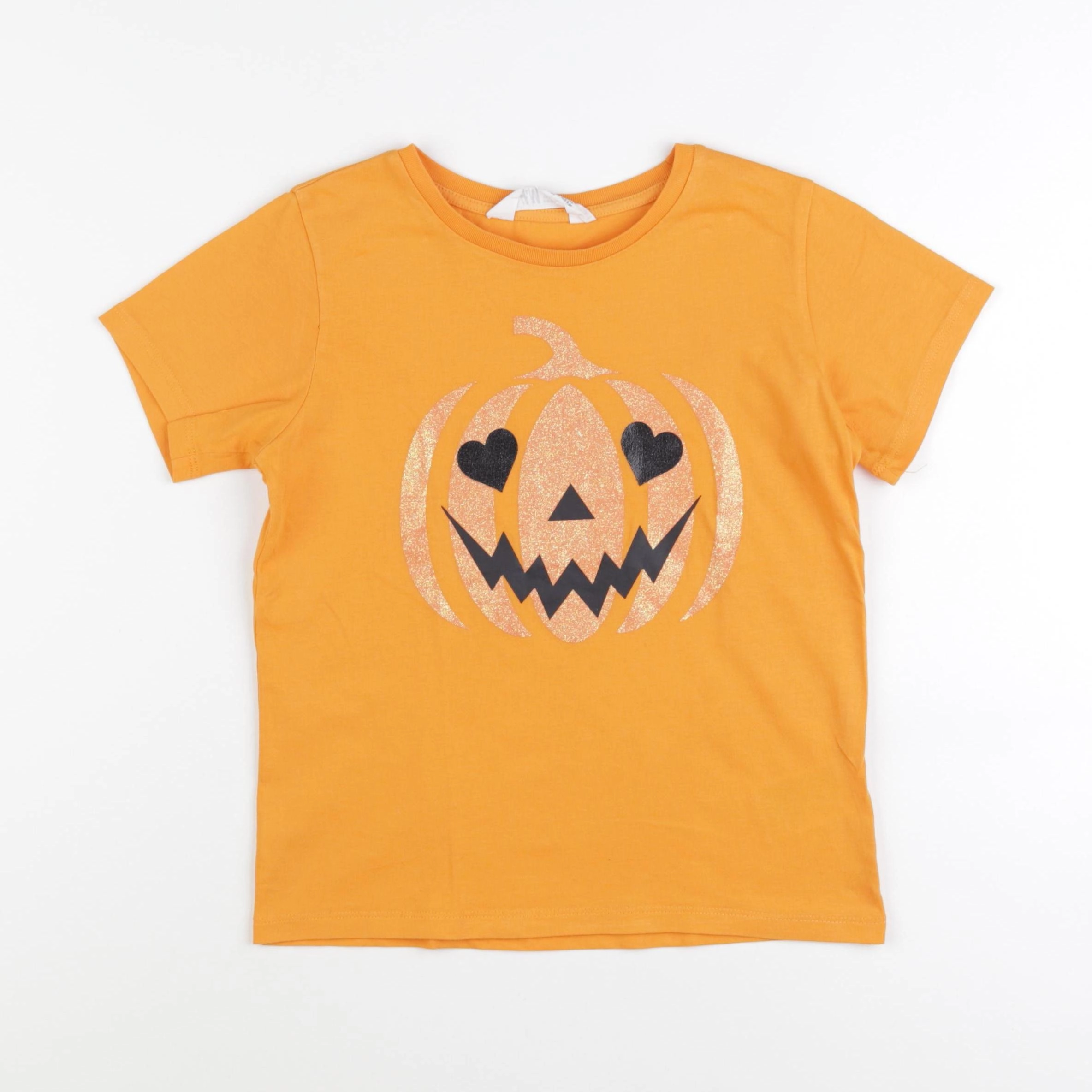 H&M - tee-shirt orange - 8/10 ans