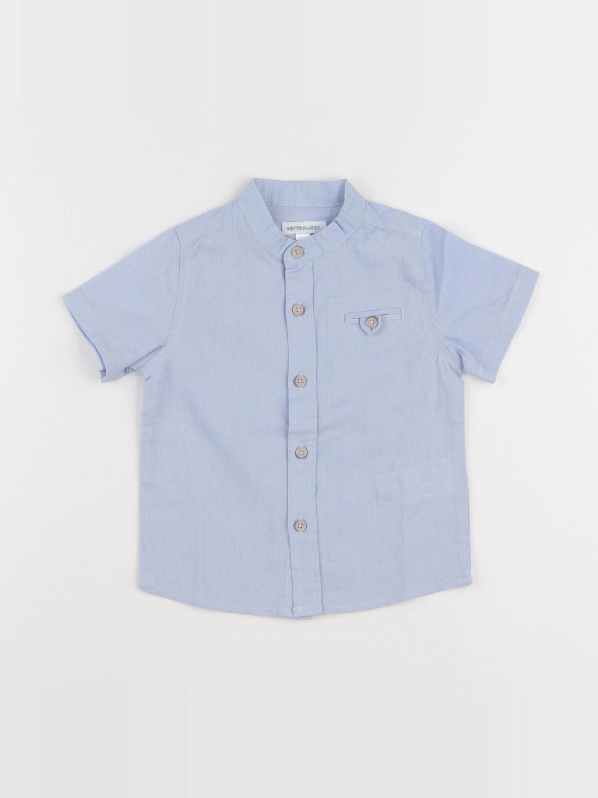 Vertbaudet - chemise bleu - 2 ans