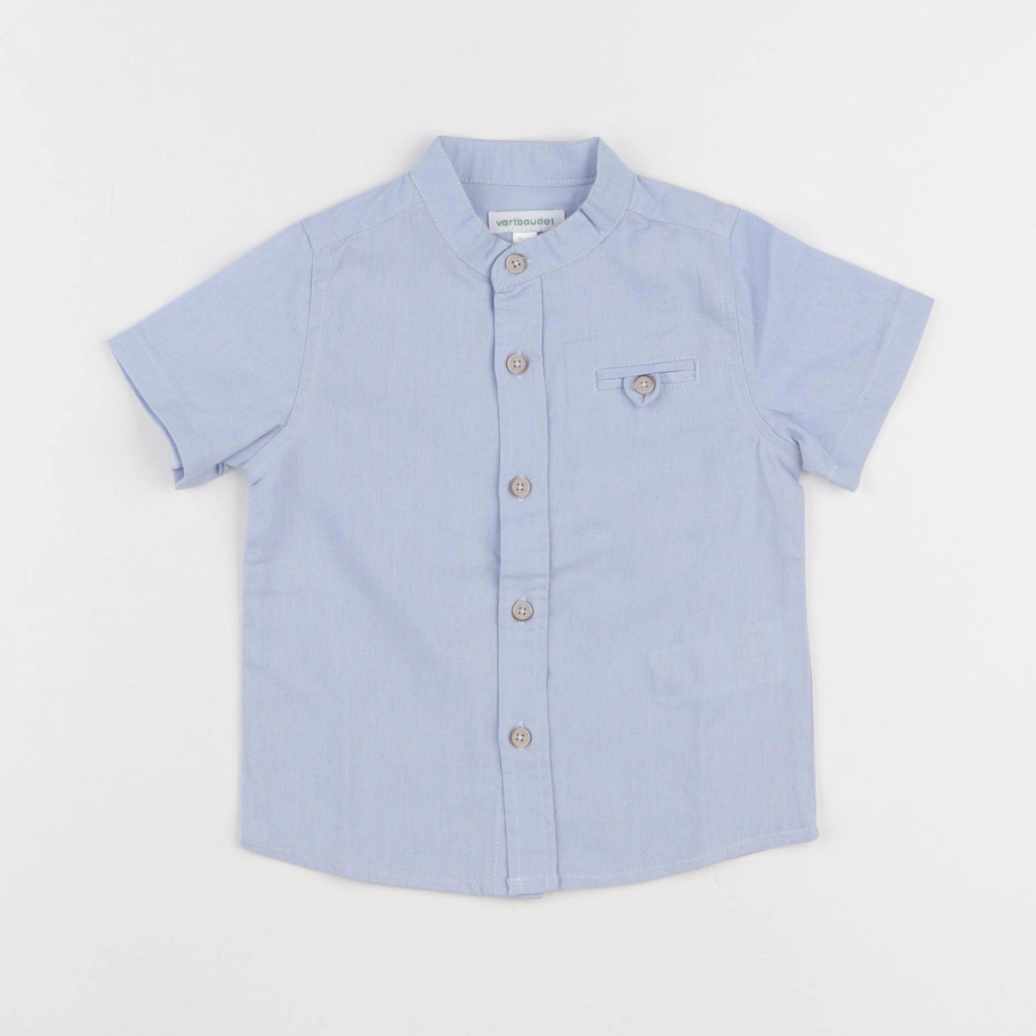 Vertbaudet - chemise bleu - 2 ans