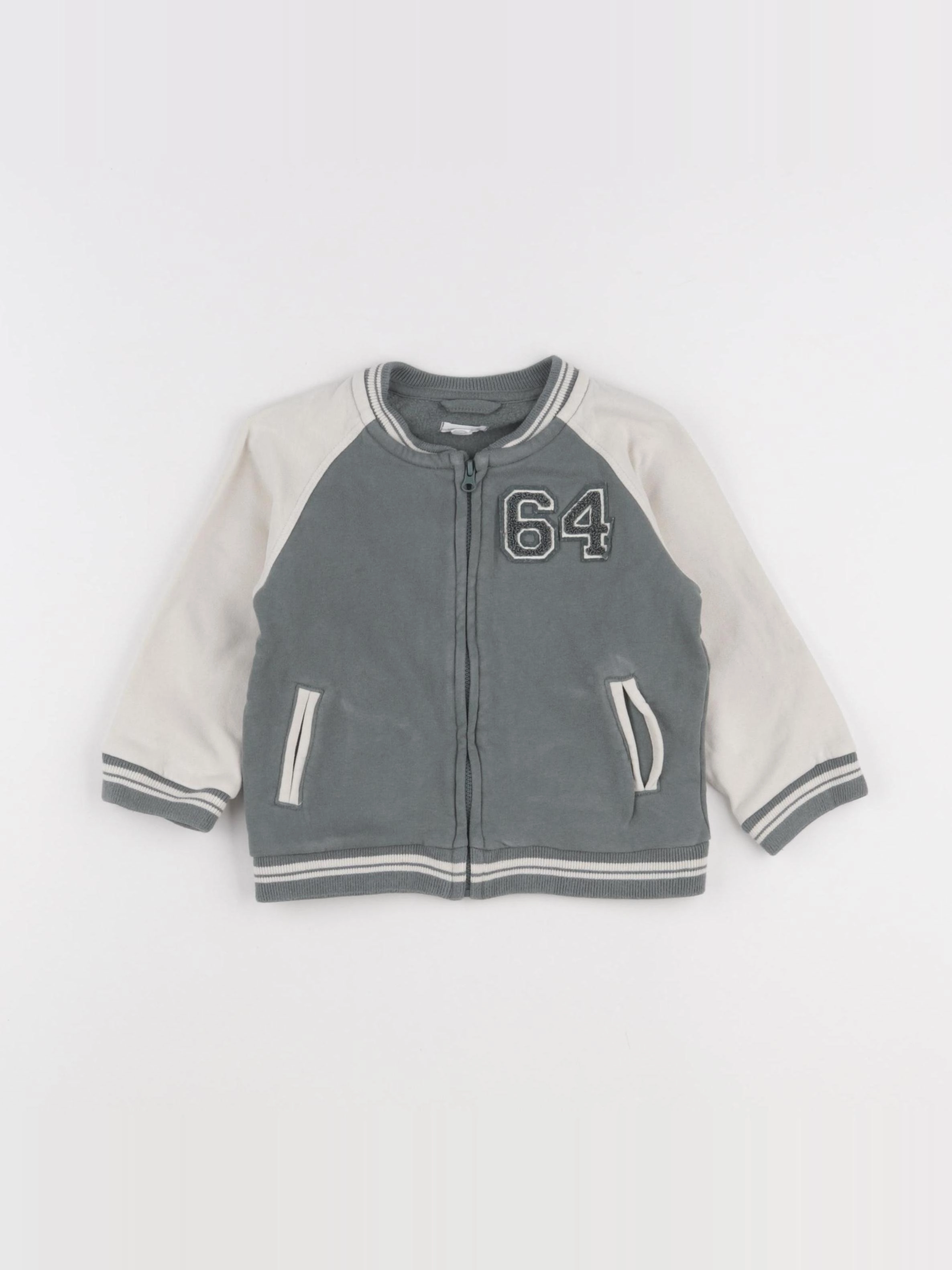 Vertbaudet - sweat vert - 24 mois