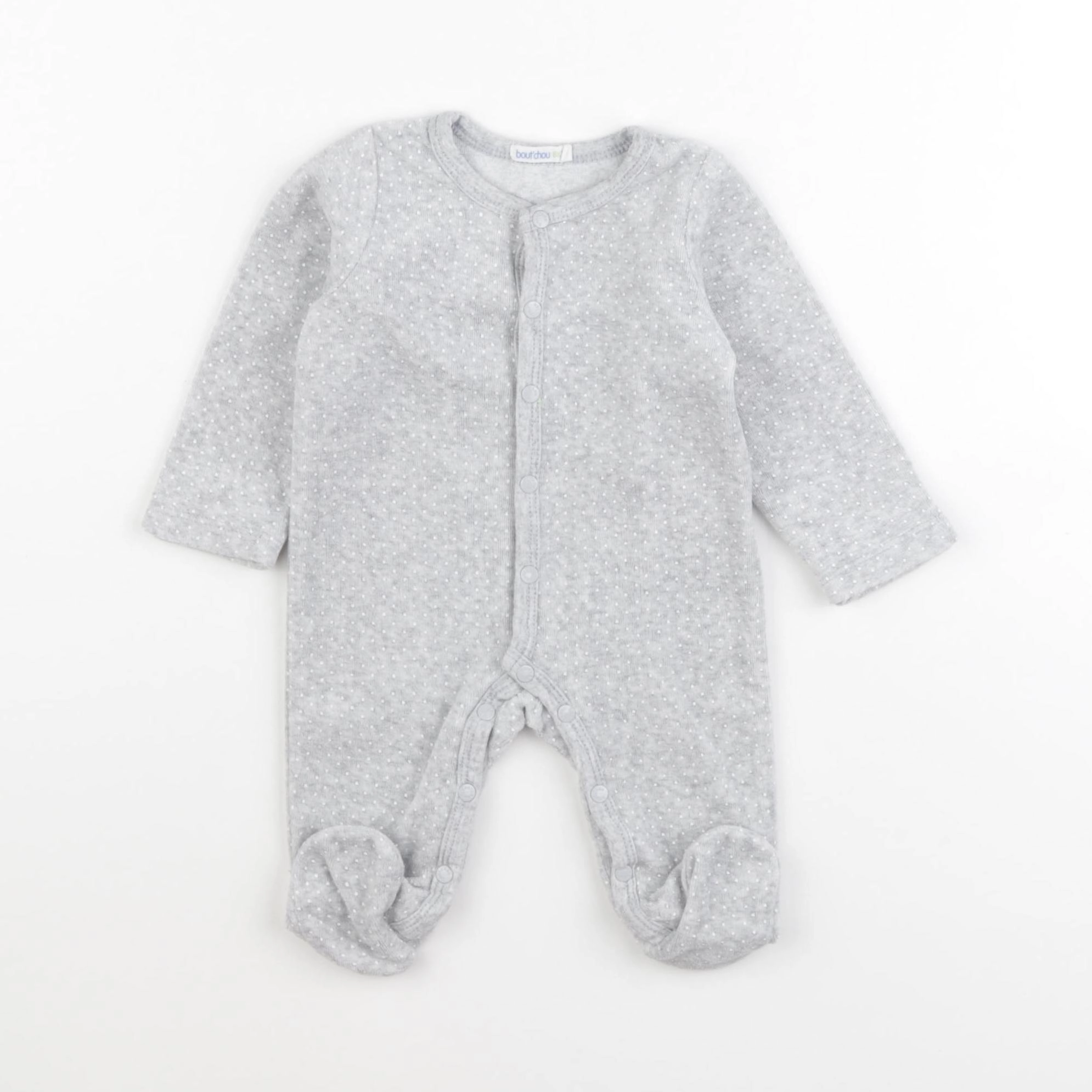 Boutchou - pyjama velours gris - 1 mois