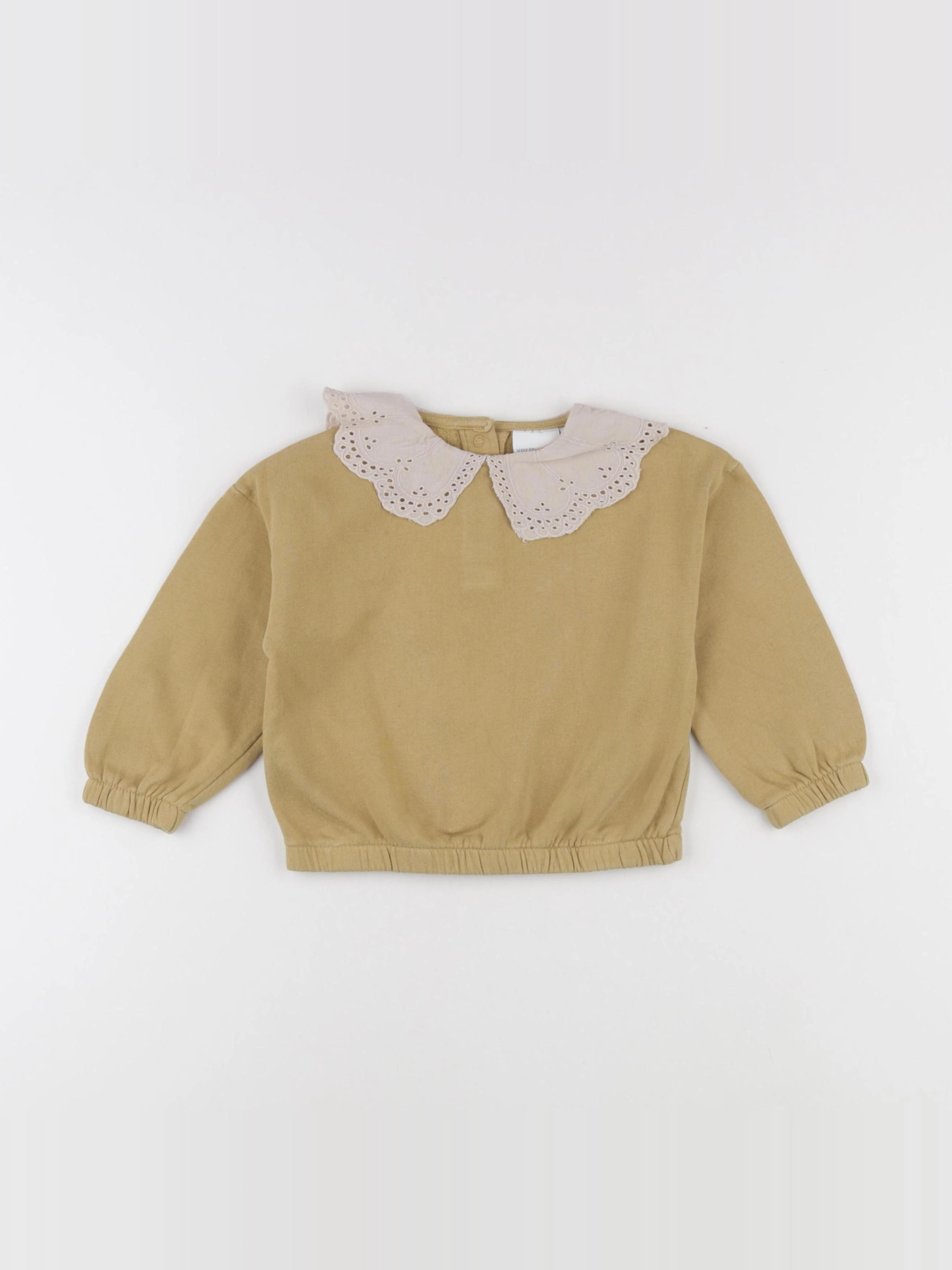 Vertbaudet - sweat jaune - 24 mois