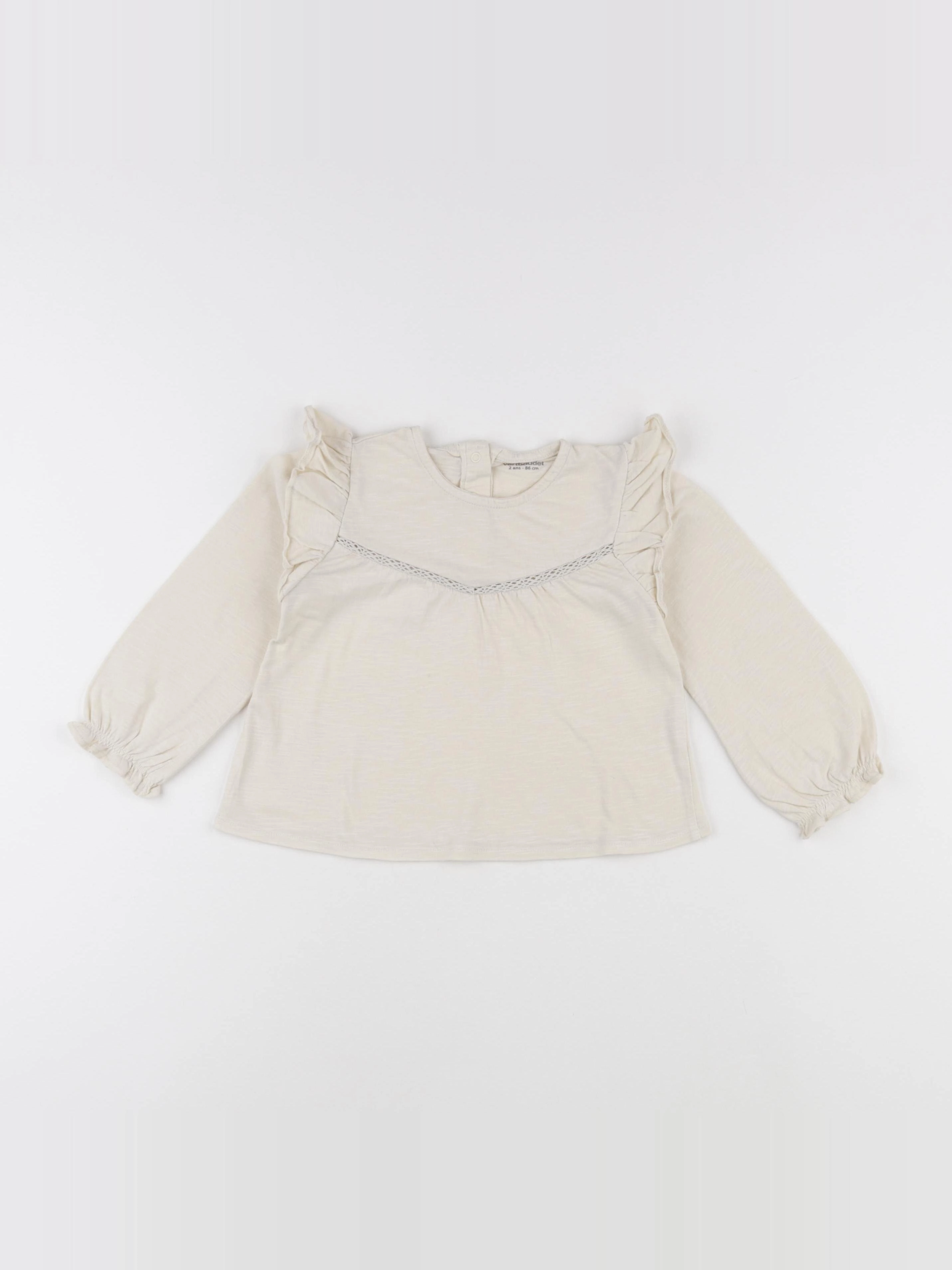 Vertbaudet - blouse beige - 2 ans