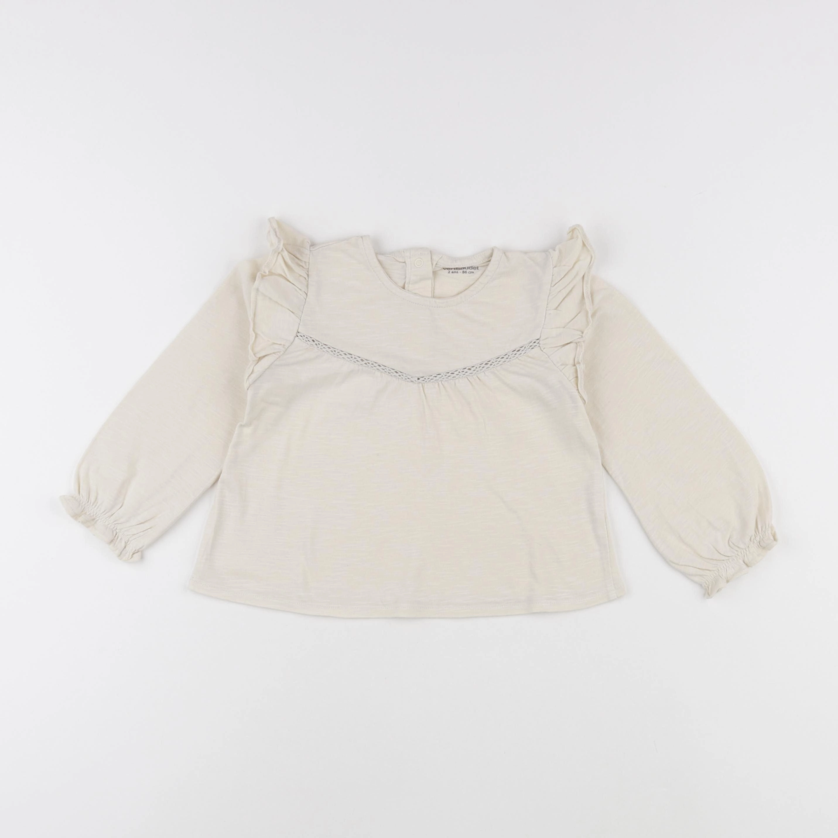 Vertbaudet - blouse beige - 2 ans