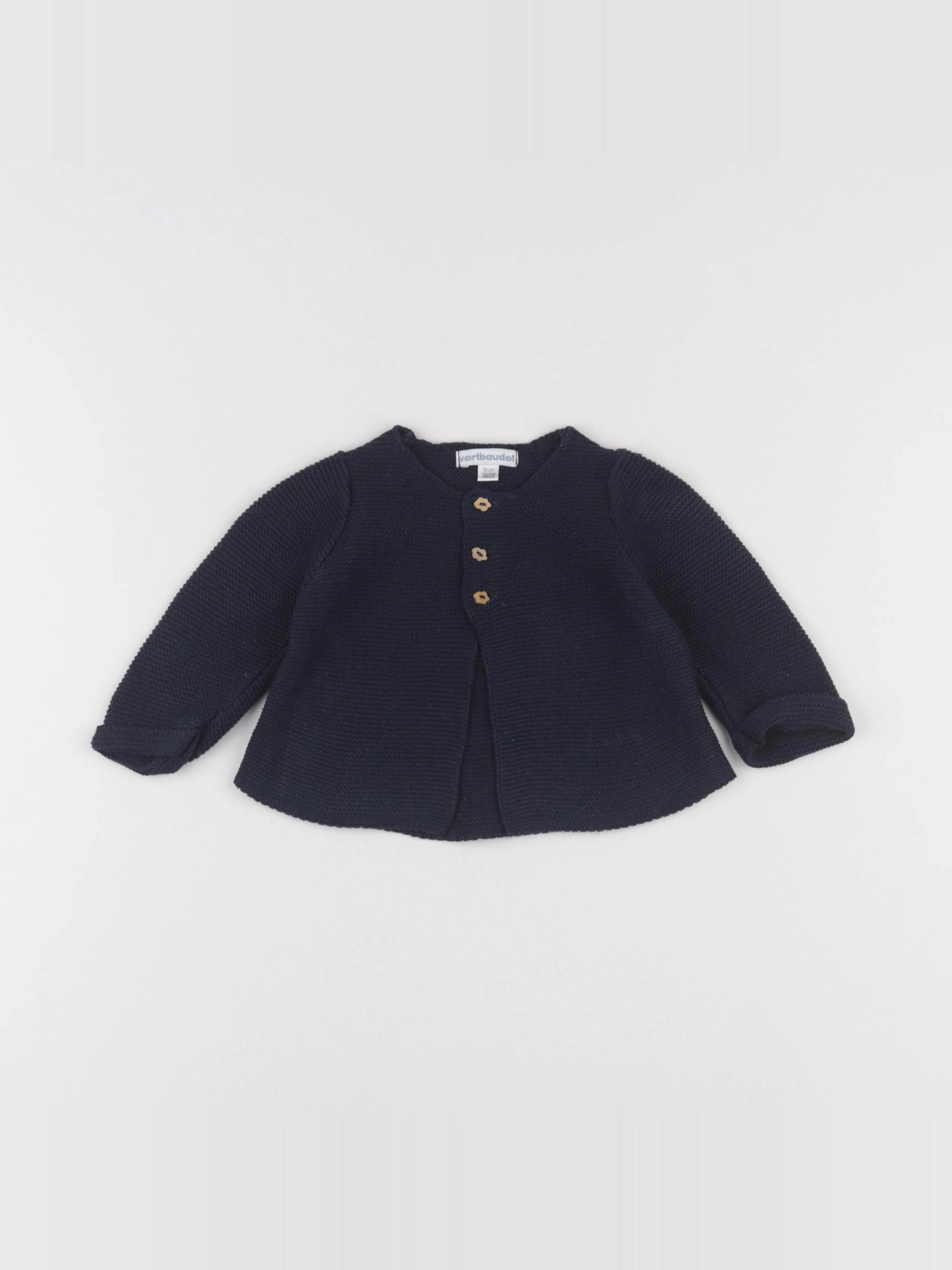 Vertbaudet - gilet bleu - 3 mois