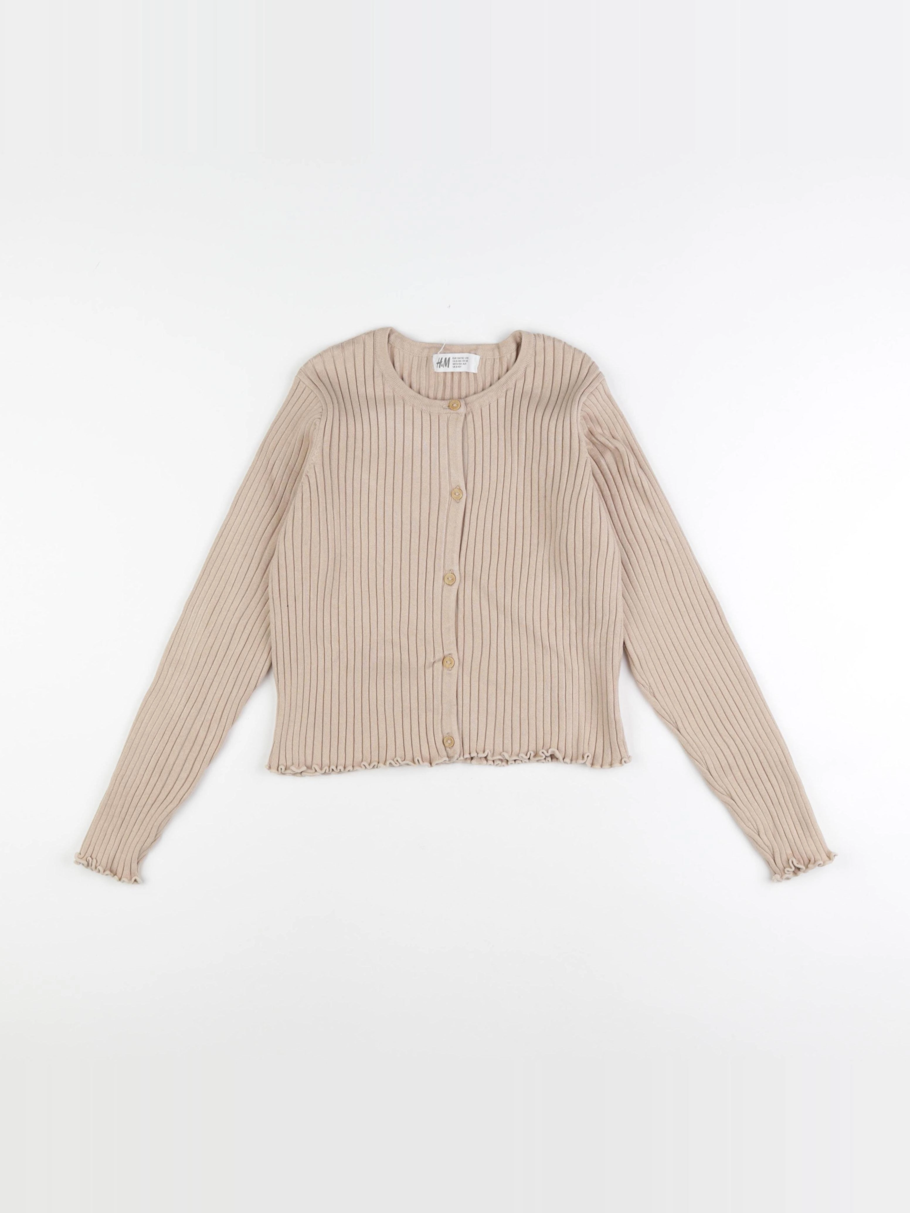 H&M - gilet beige - 8/10 ans