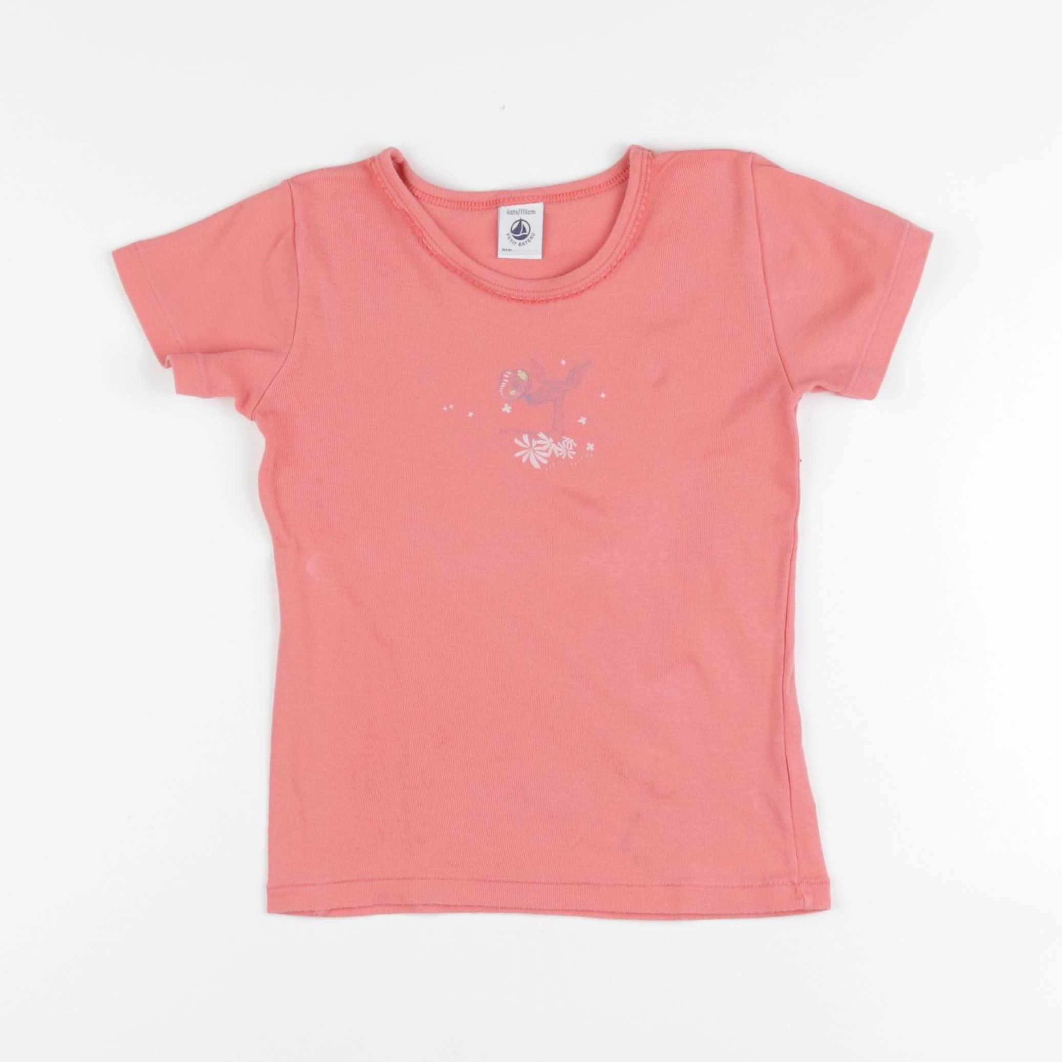 Petit Bateau - maillot de corps rose - 6 ans