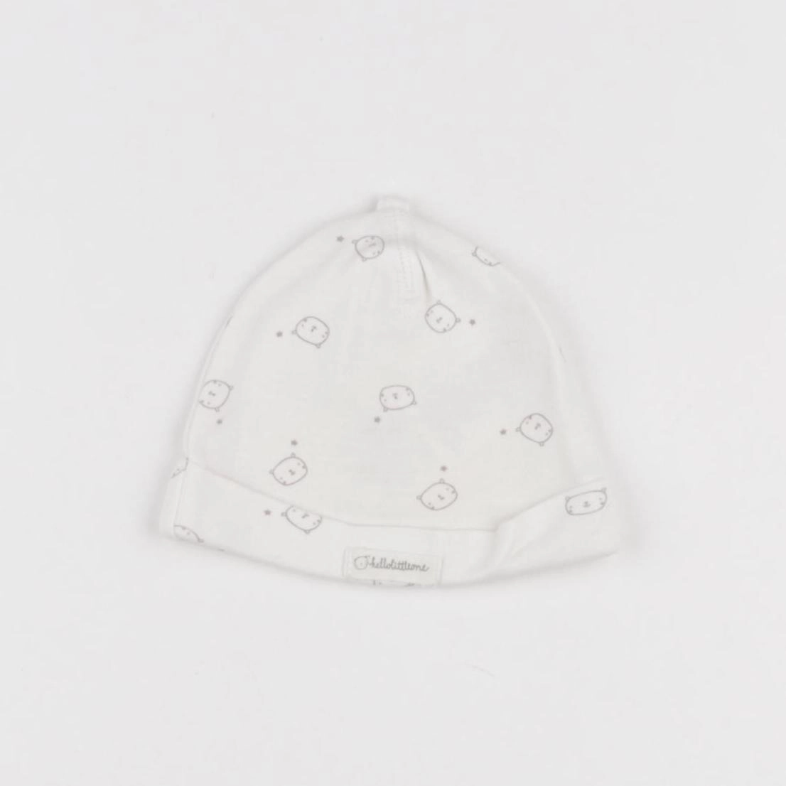 H&M - bonnet de naissance blanc - 1/2 mois