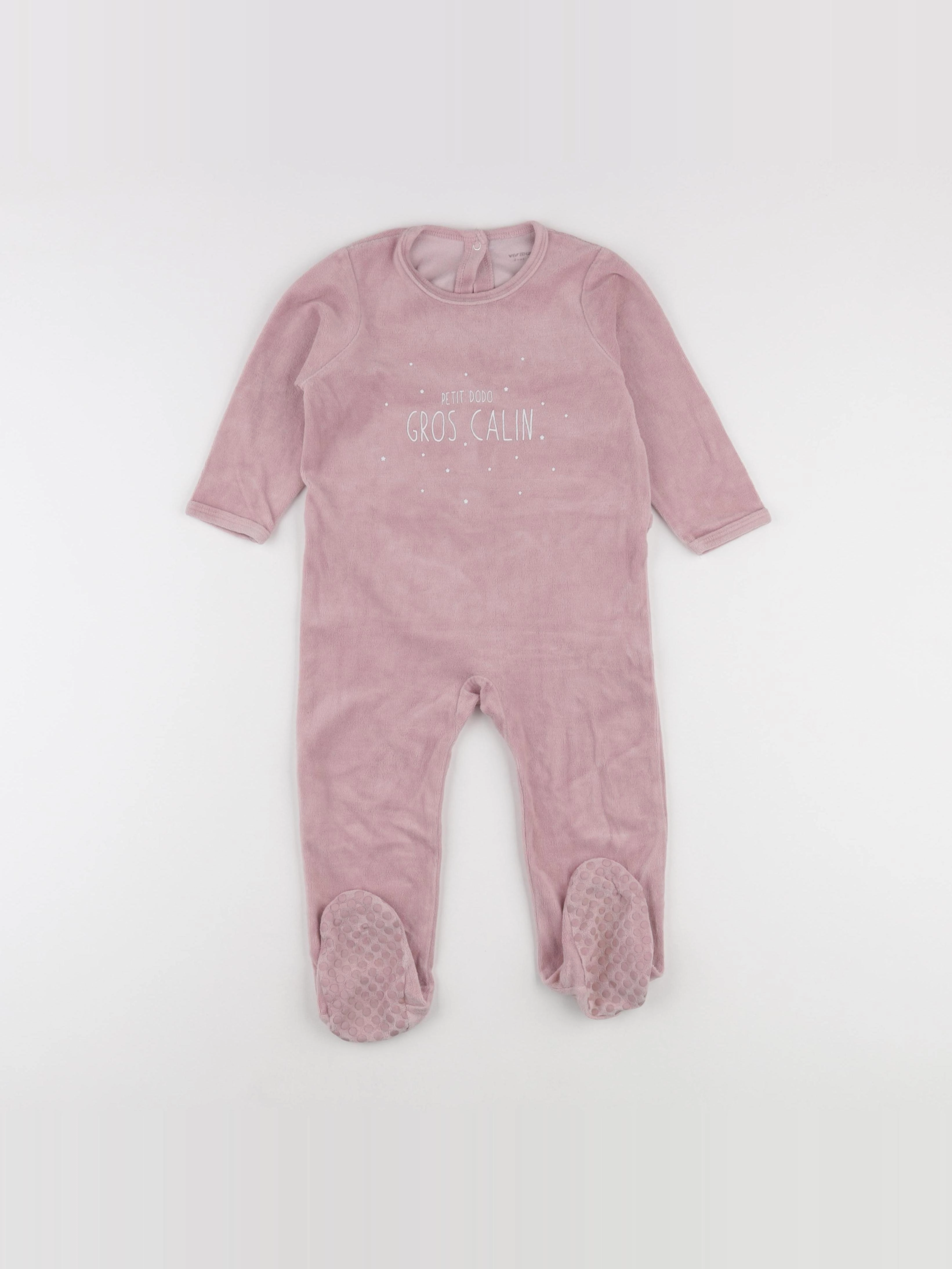 Vertbaudet - pyjama velours rose - 2 ans