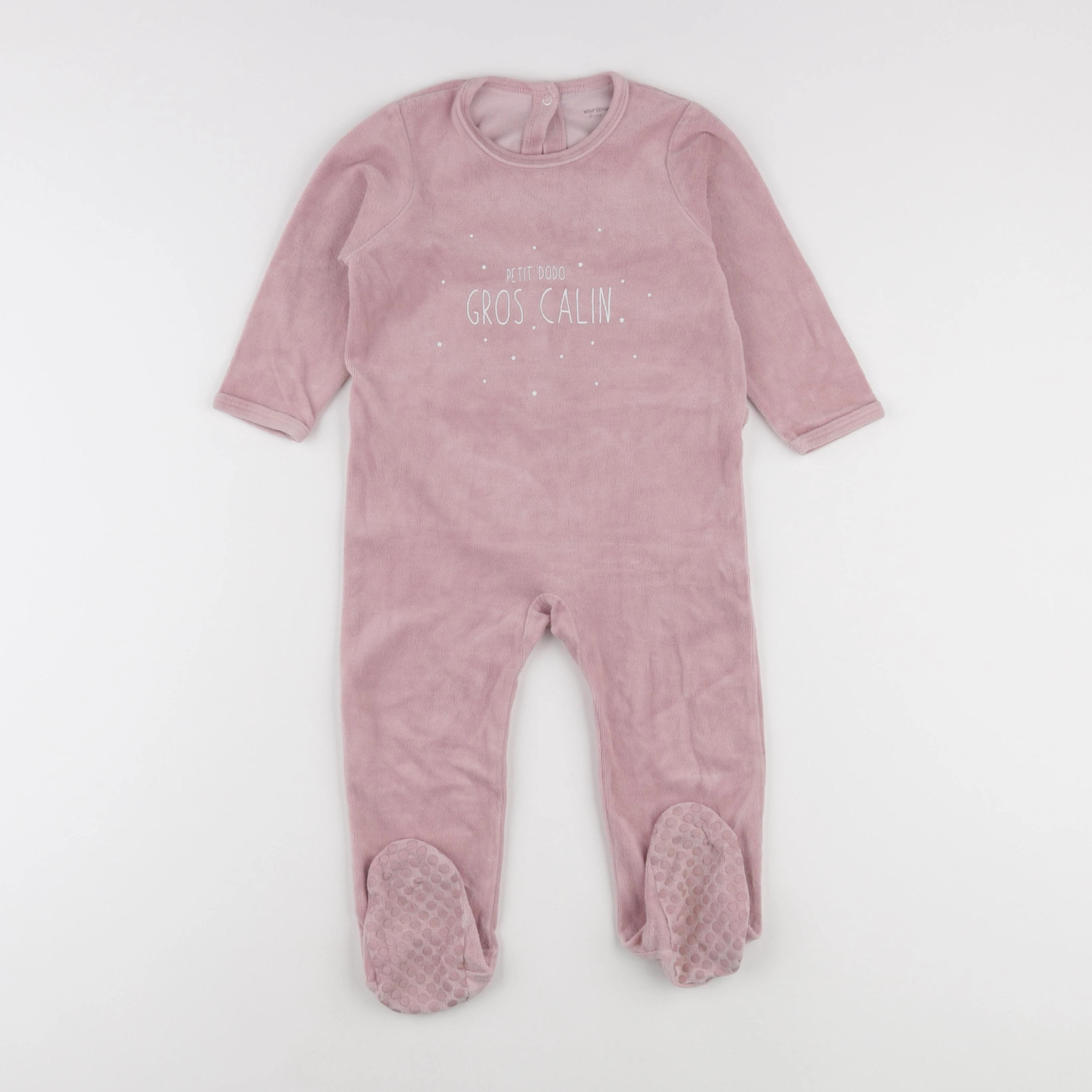 Vertbaudet - pyjama velours rose - 2 ans