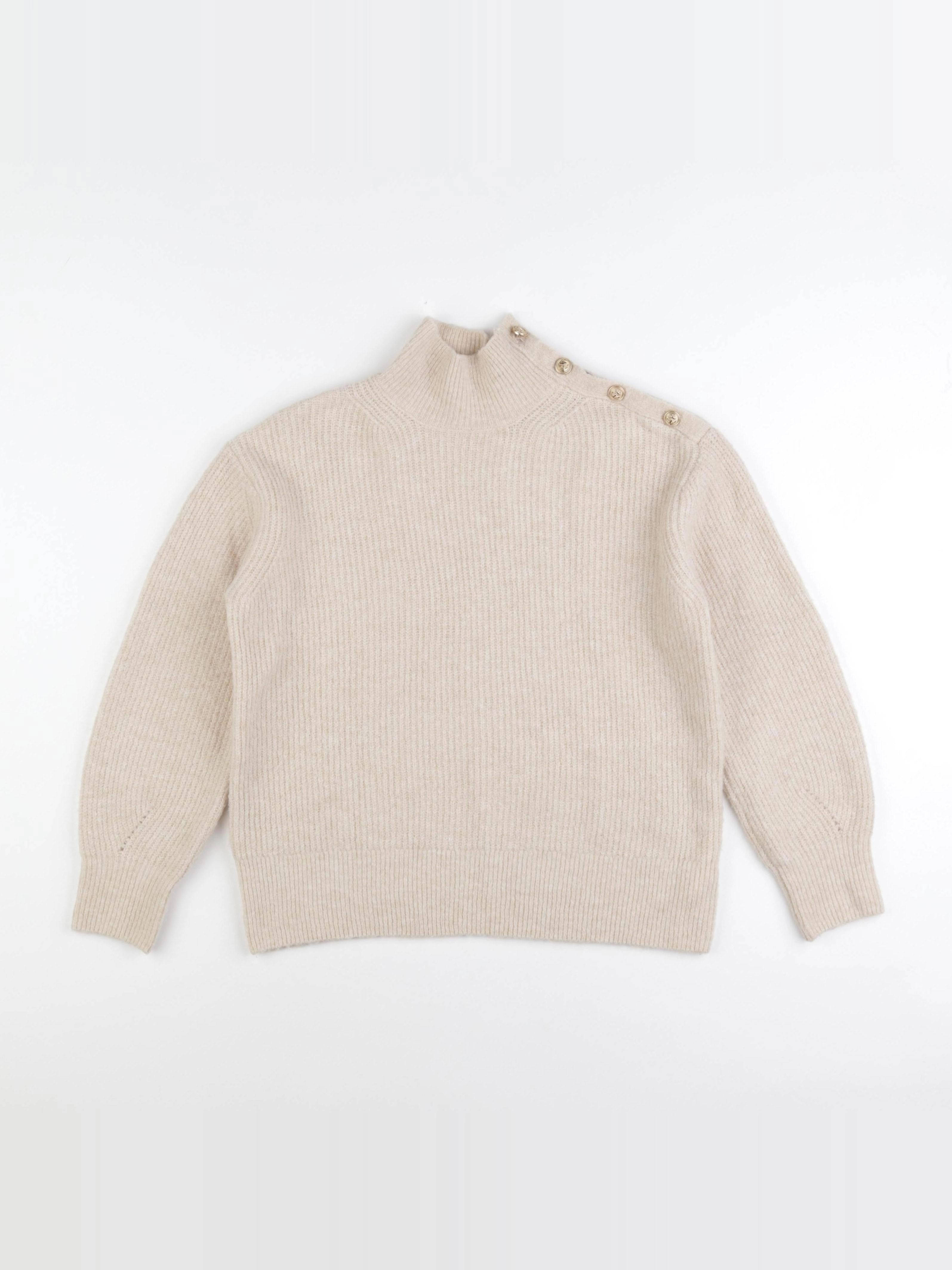 Monoprix - pull beige - 12 ans