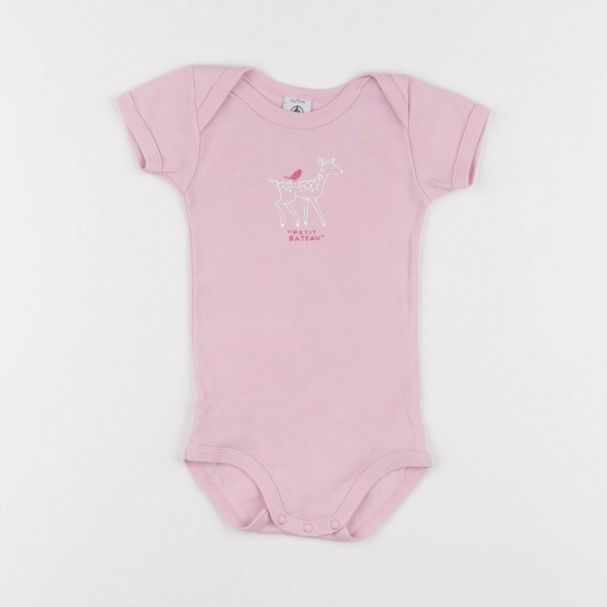 Petit Bateau - body rose - 9 mois