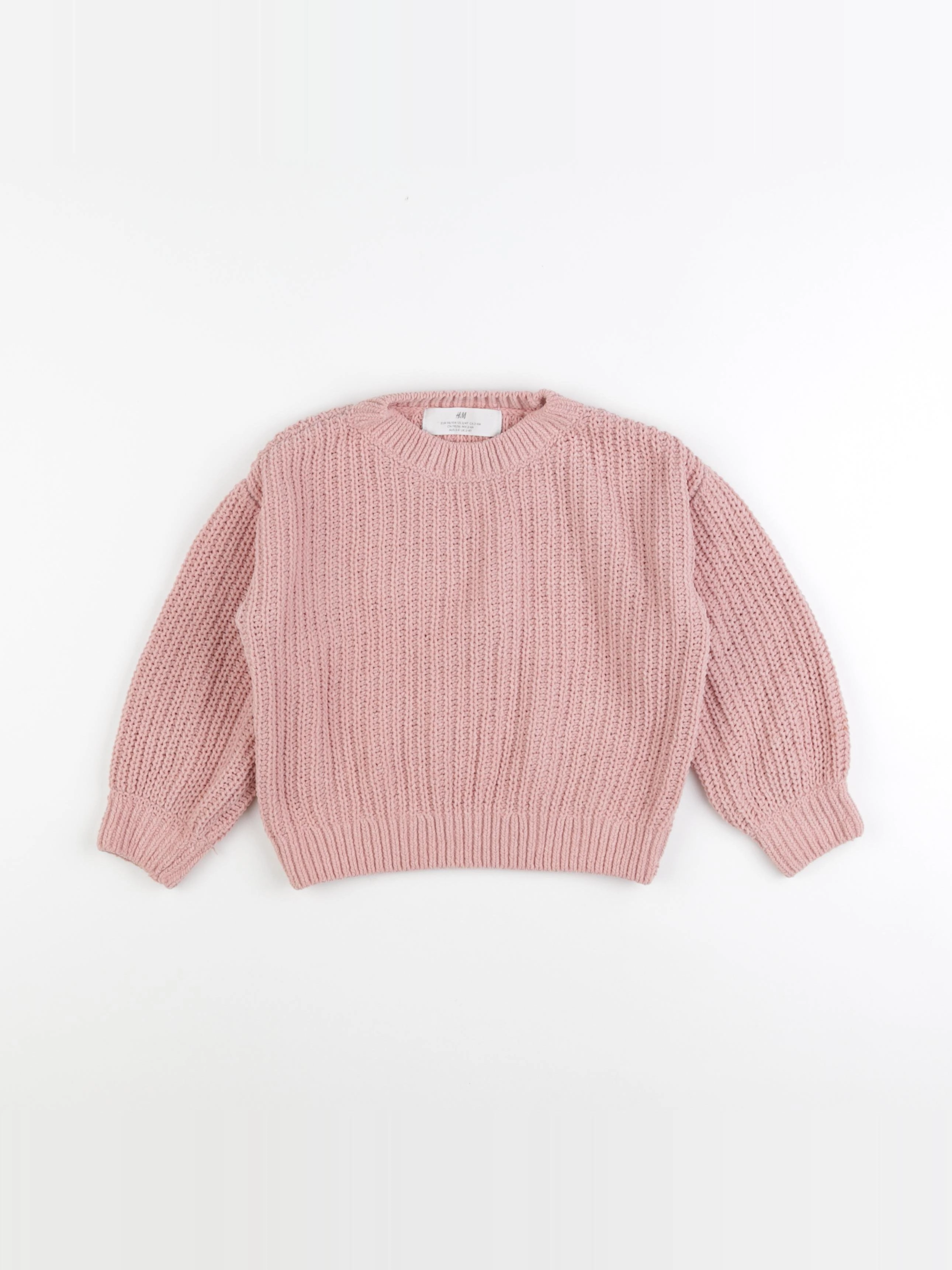 H&M - pull rose - 2/4 ans