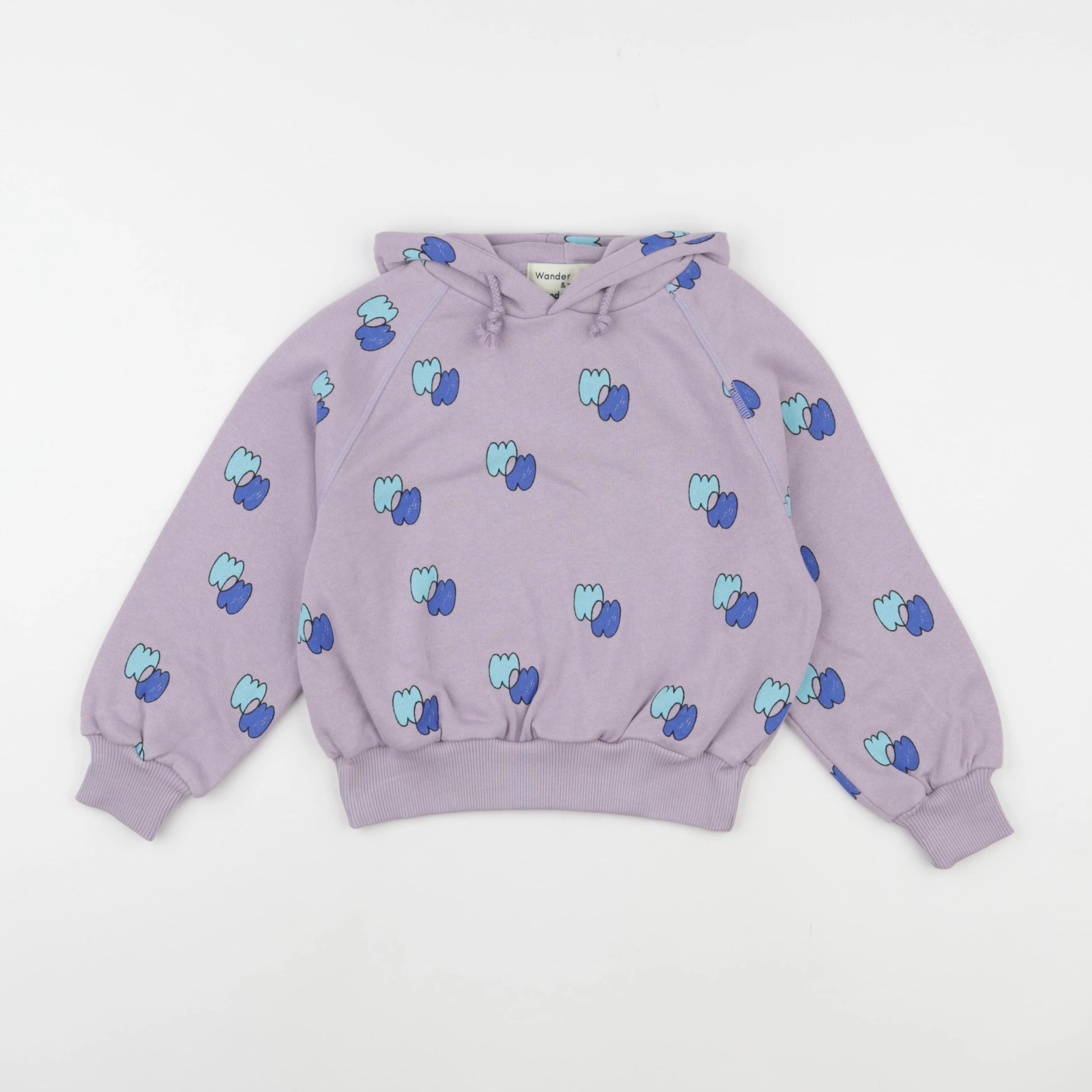 Wander & Wonder - Sweat capuche Logo violet - 5/6 ans