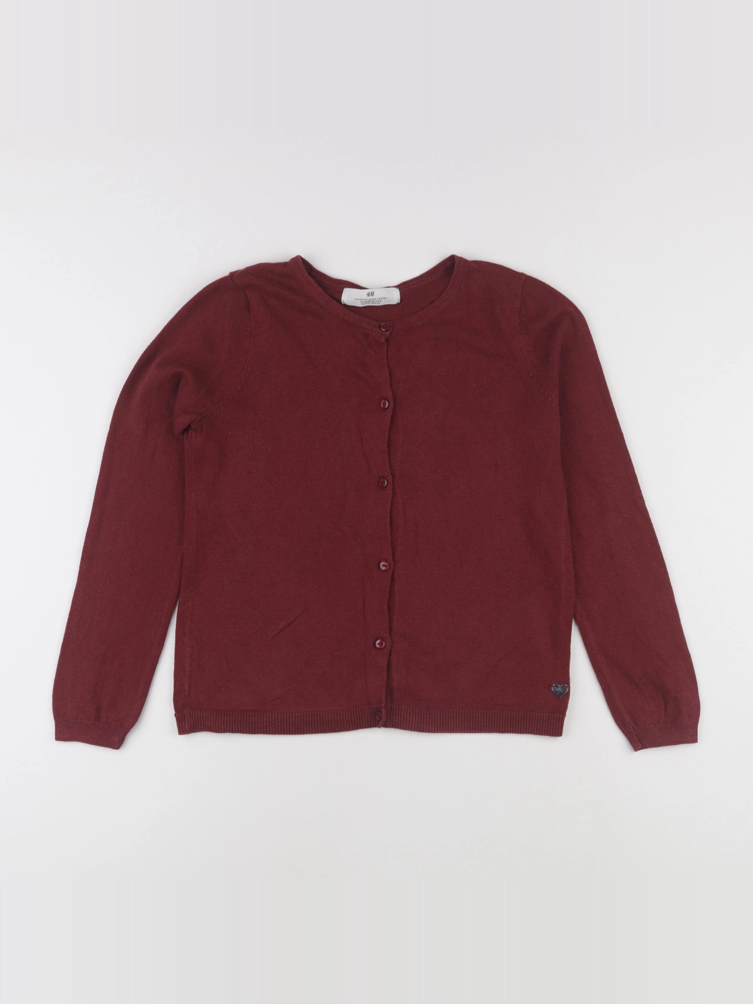 H&M - gilet rouge - 8/10 ans