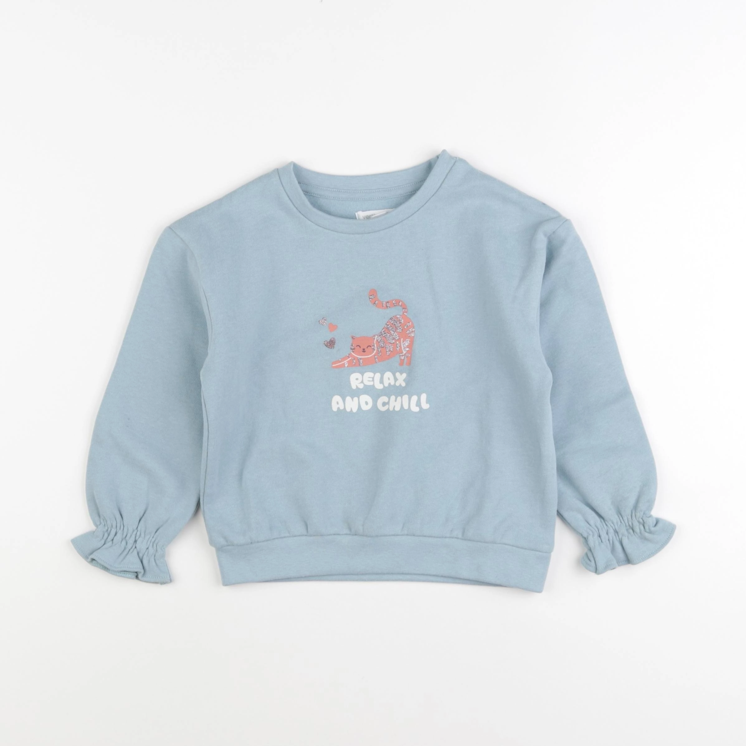 Vertbaudet - sweat bleu - 4 ans