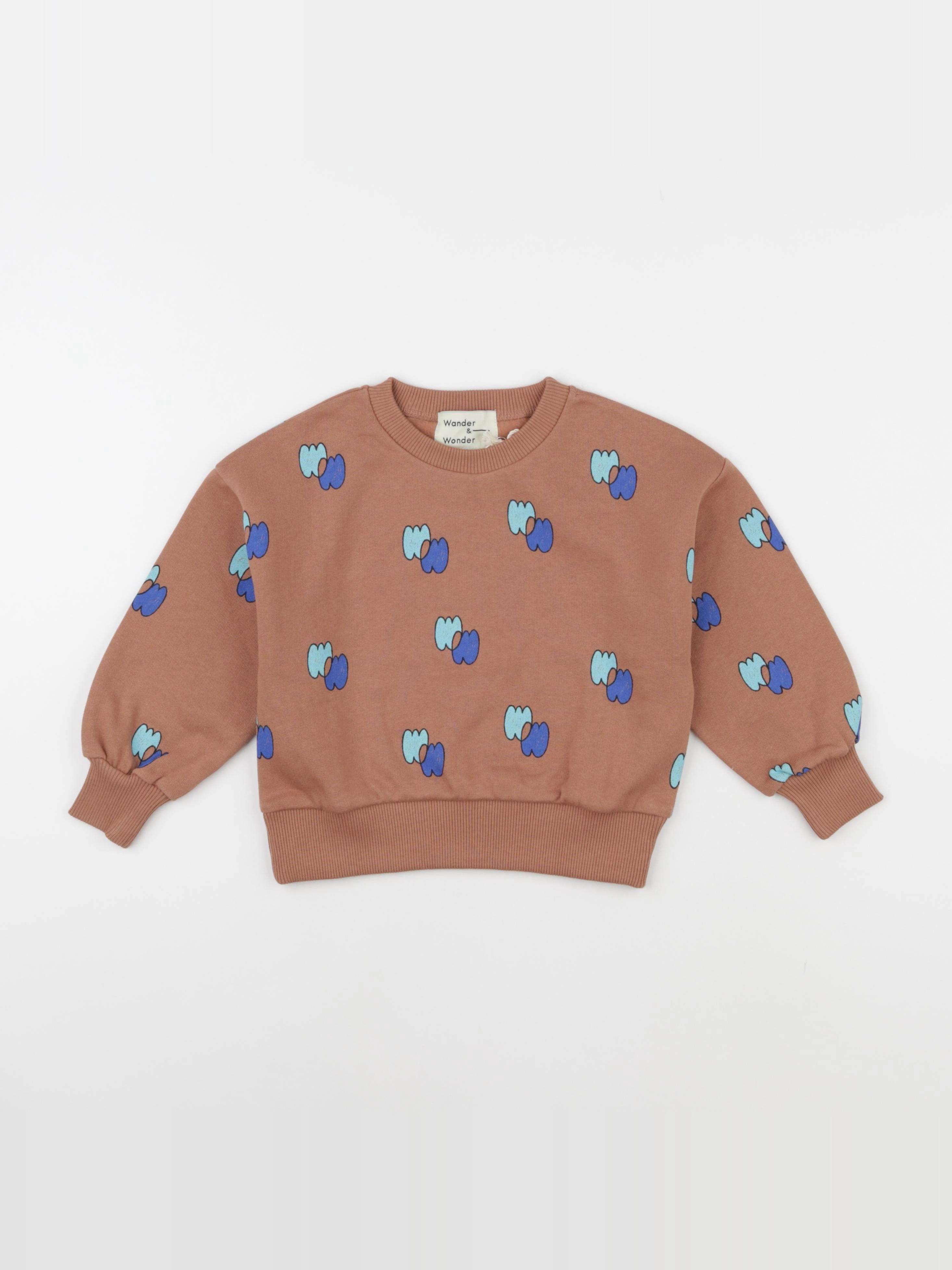 Wander & Wonder - Sweat Logo marron - 0/3 mois