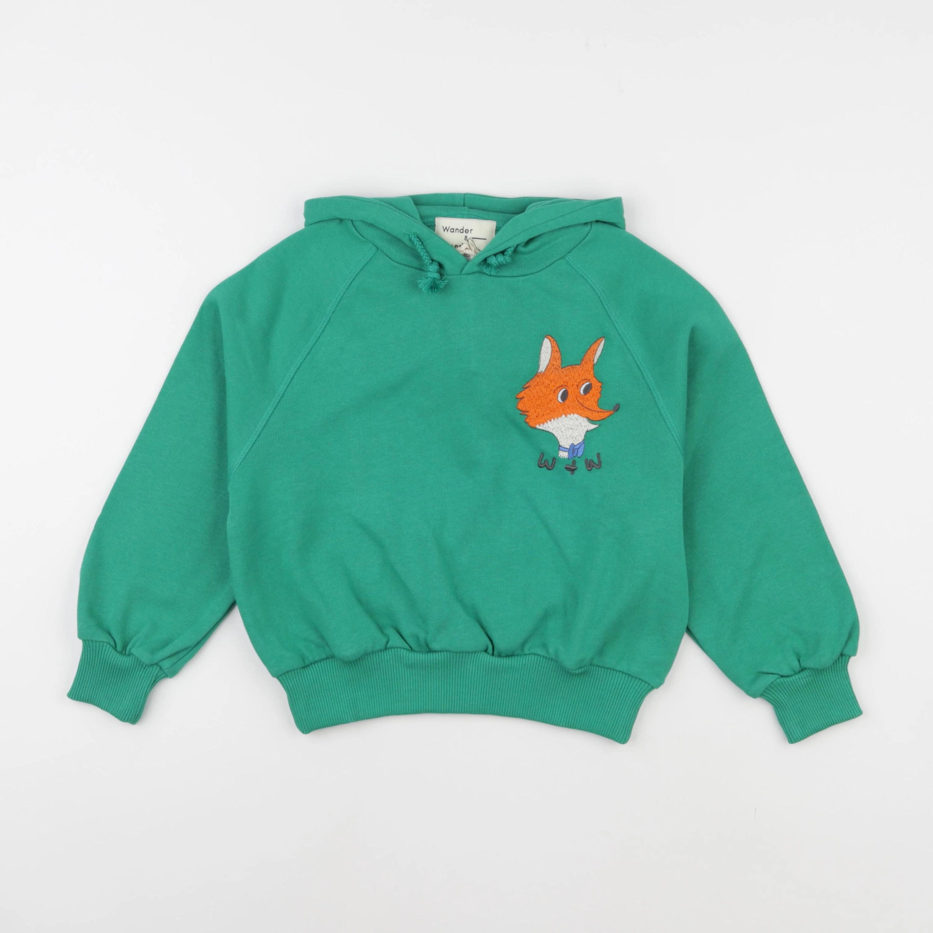 Wander & Wonder - Sweat capuche Fox vert - 9/10 ans