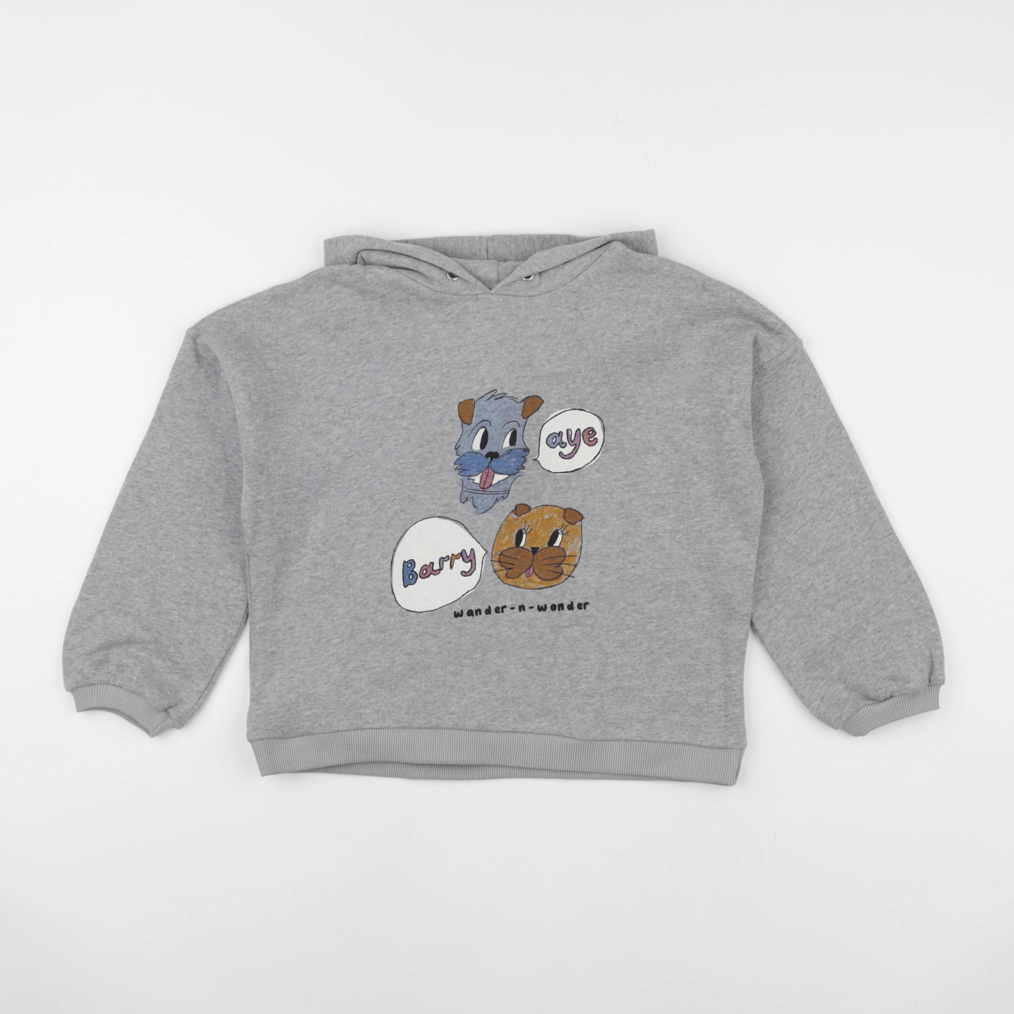 Wander & Wonder - Sweat Dog and Cat gris - 3/4 ans