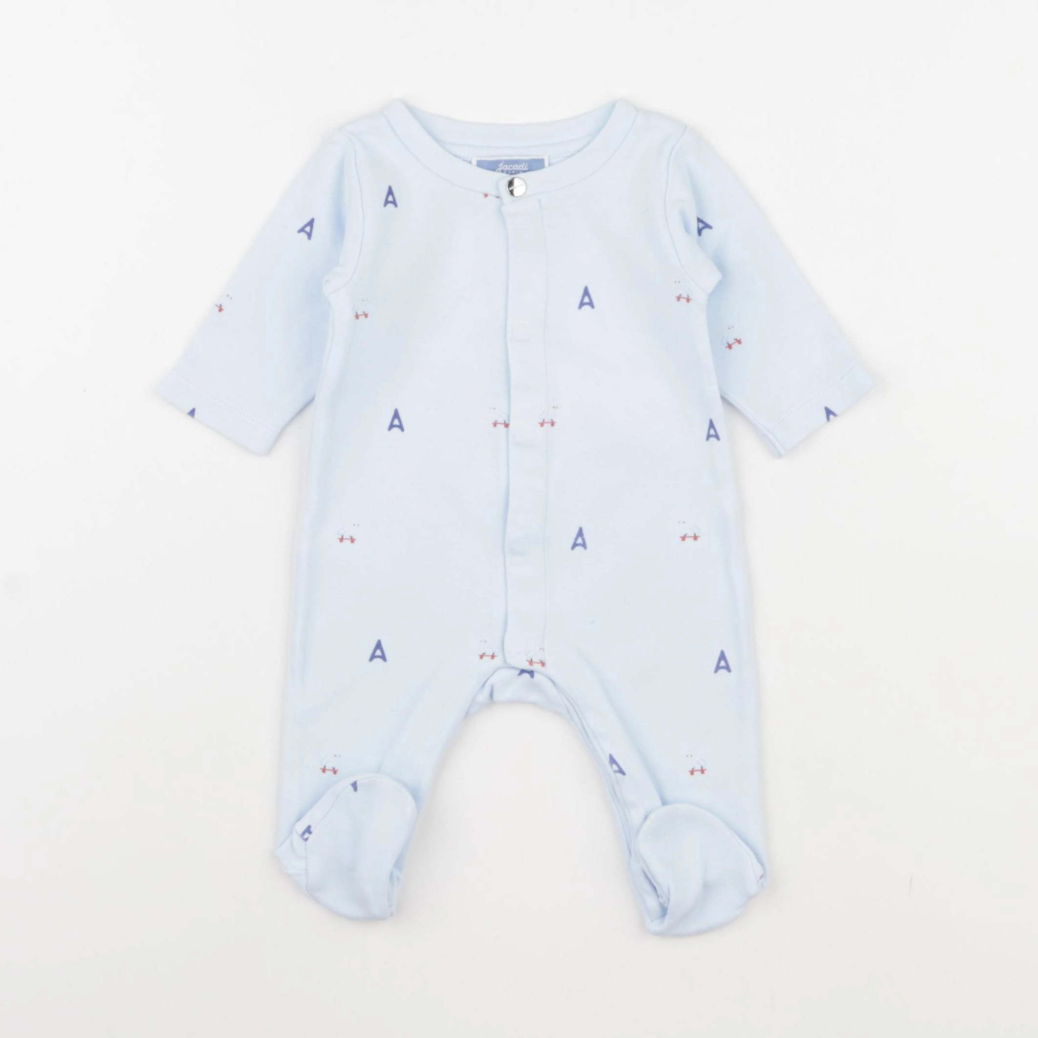 Jacadi - pyjama coton bleu - 1 mois