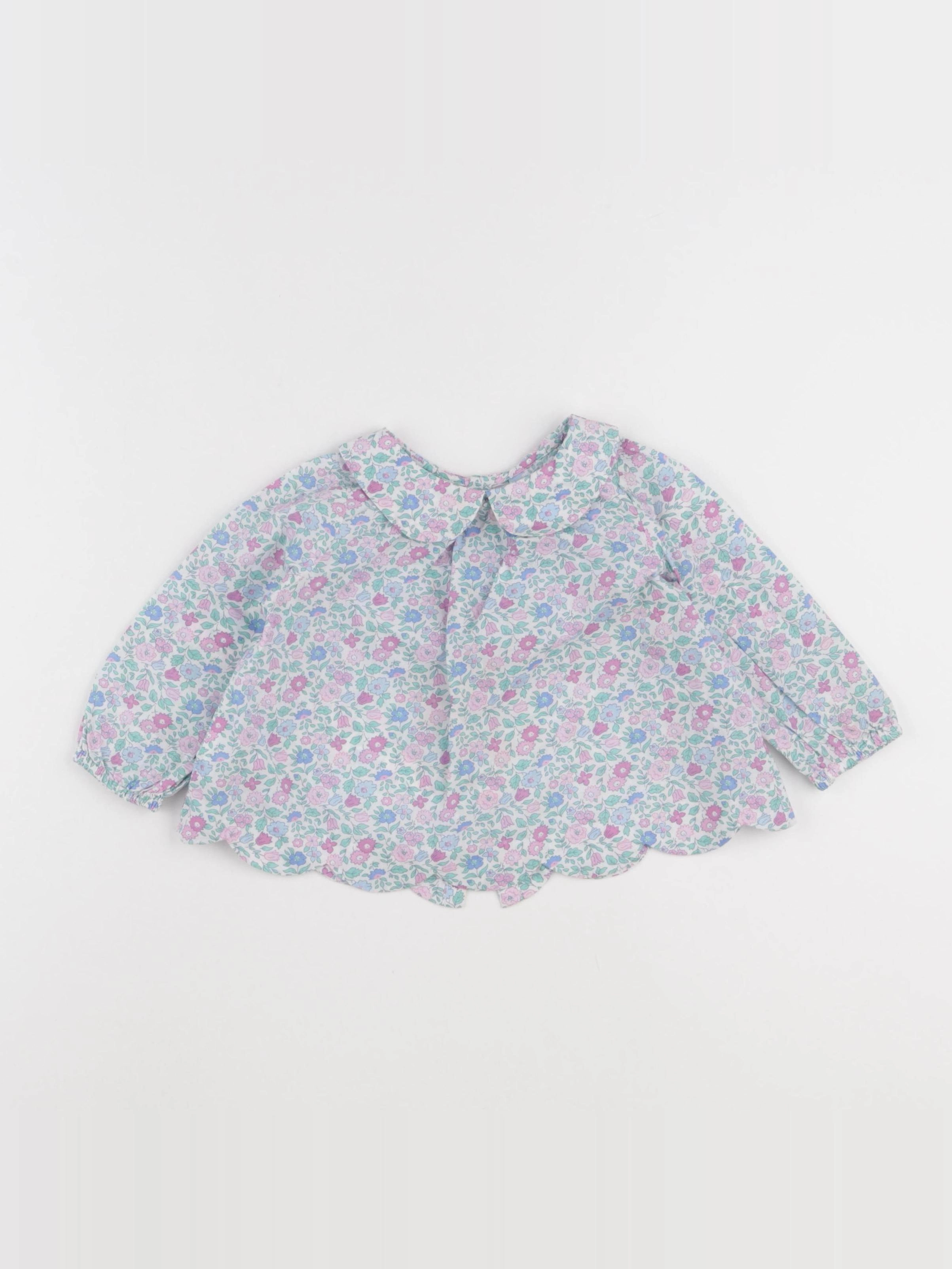 Jacadi - blouse liberty bleu - 18 mois