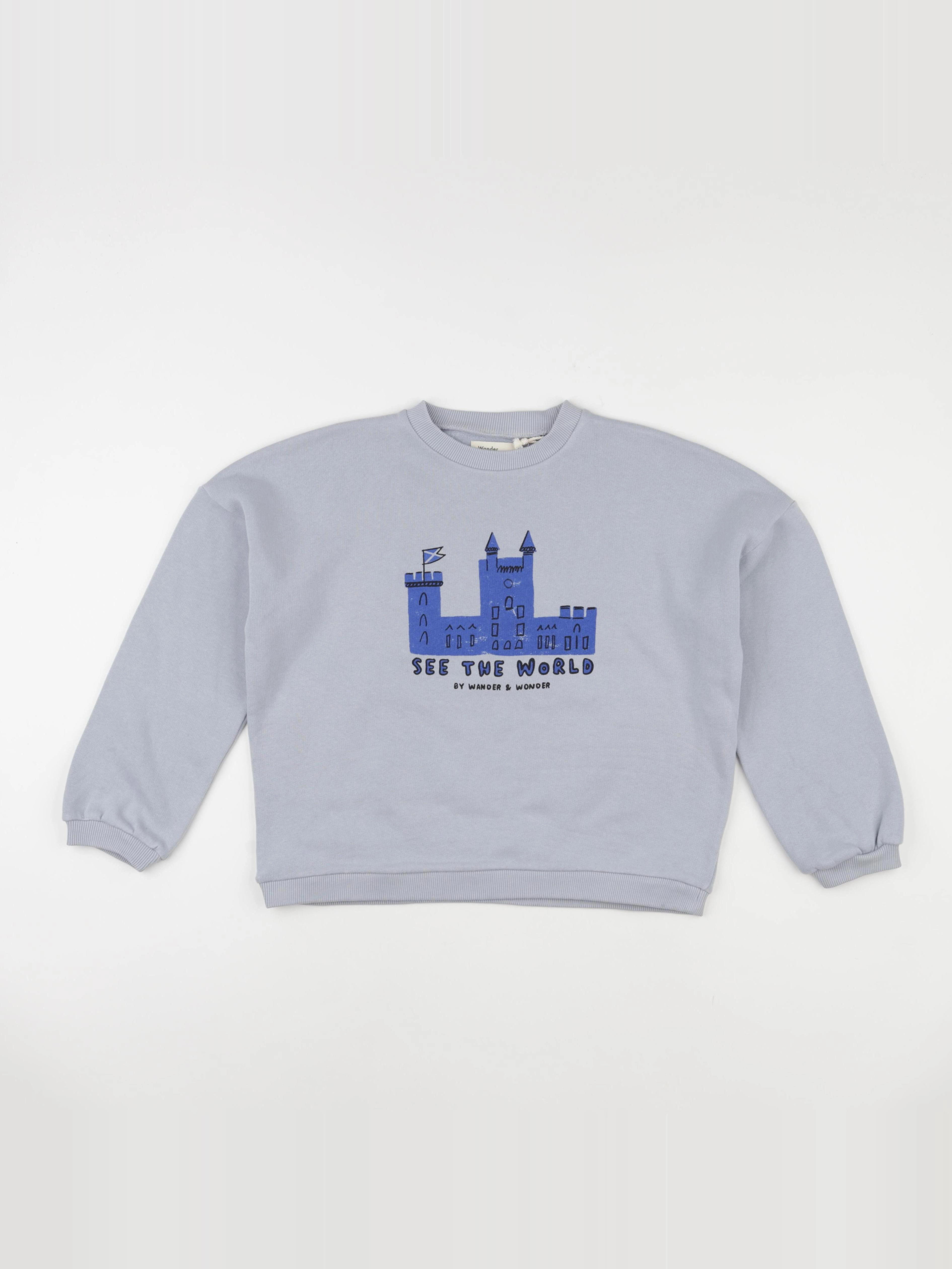 Wander & Wonder - Sweat Castle gris - 1/2 ans