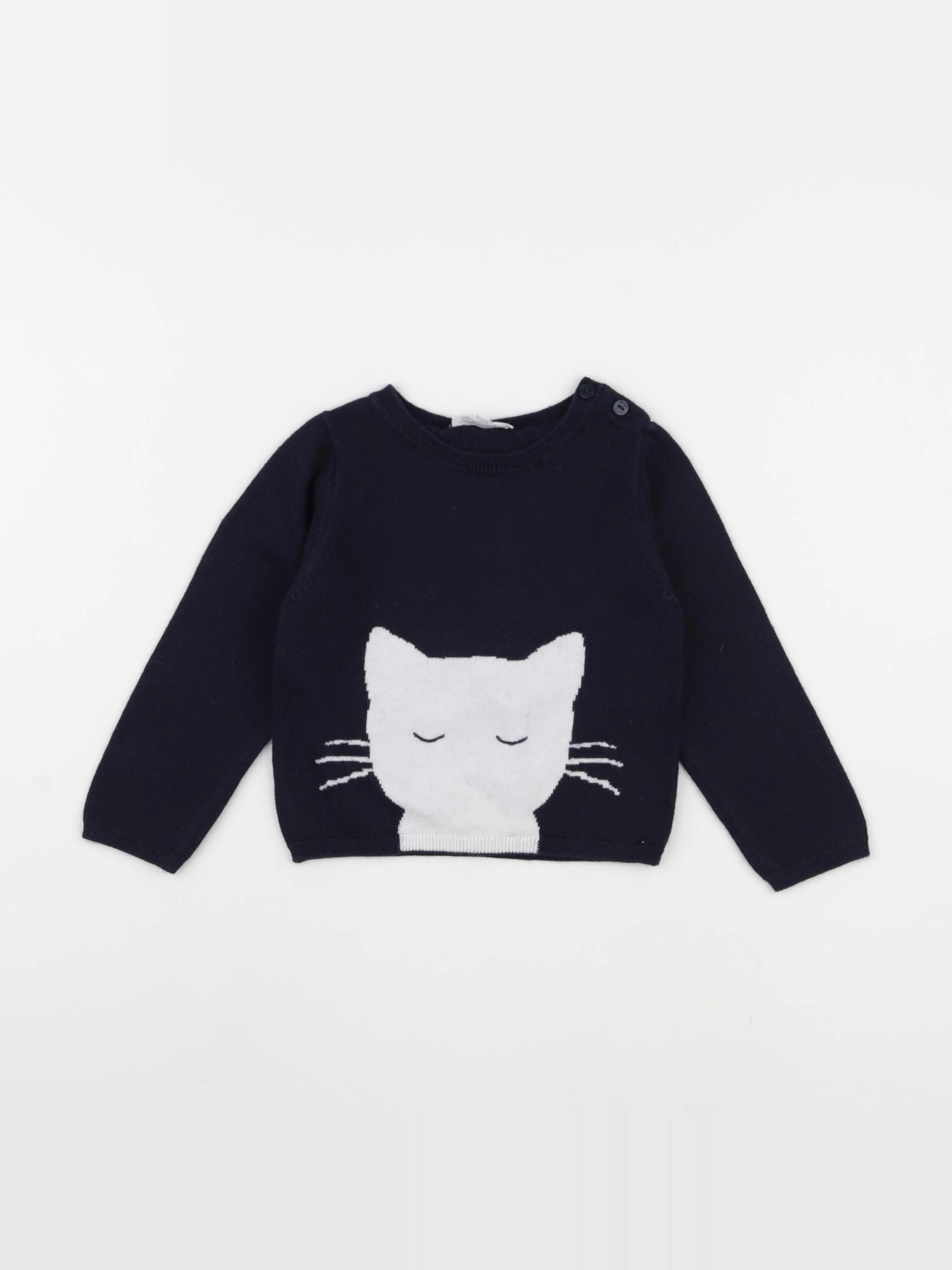 Jacadi - pull bleu - 24 mois