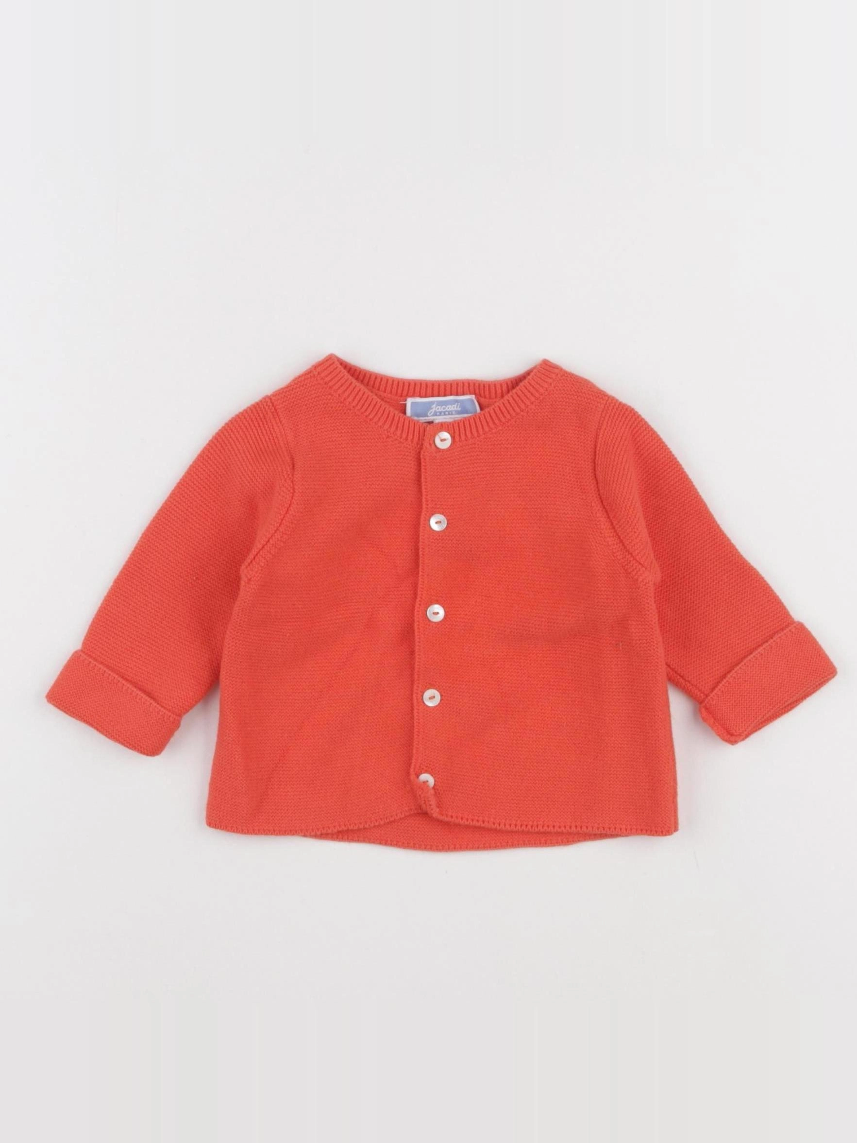 Jacadi - gilet orange - 6 mois