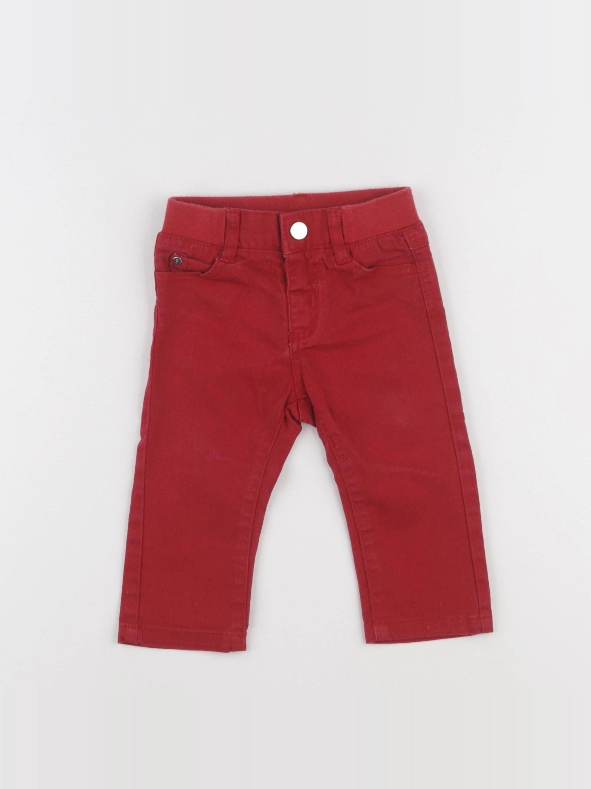 Jacadi - jean rouge - 12 mois