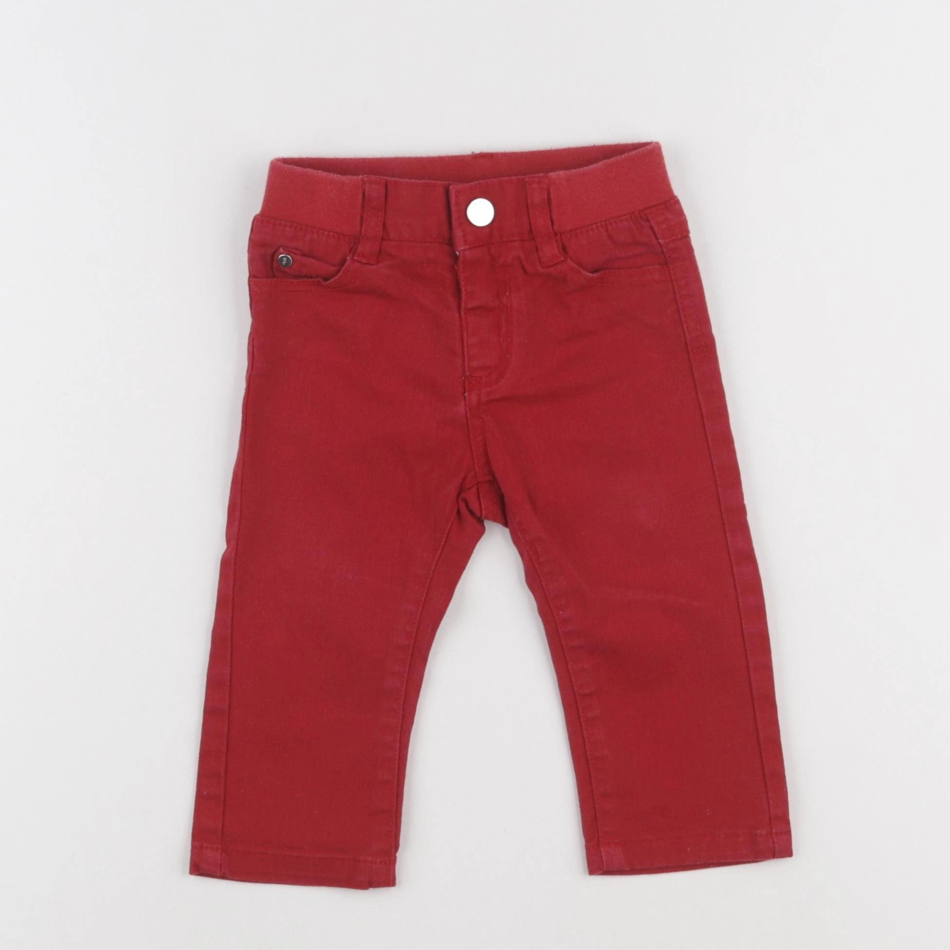 Jacadi - jean rouge - 12 mois