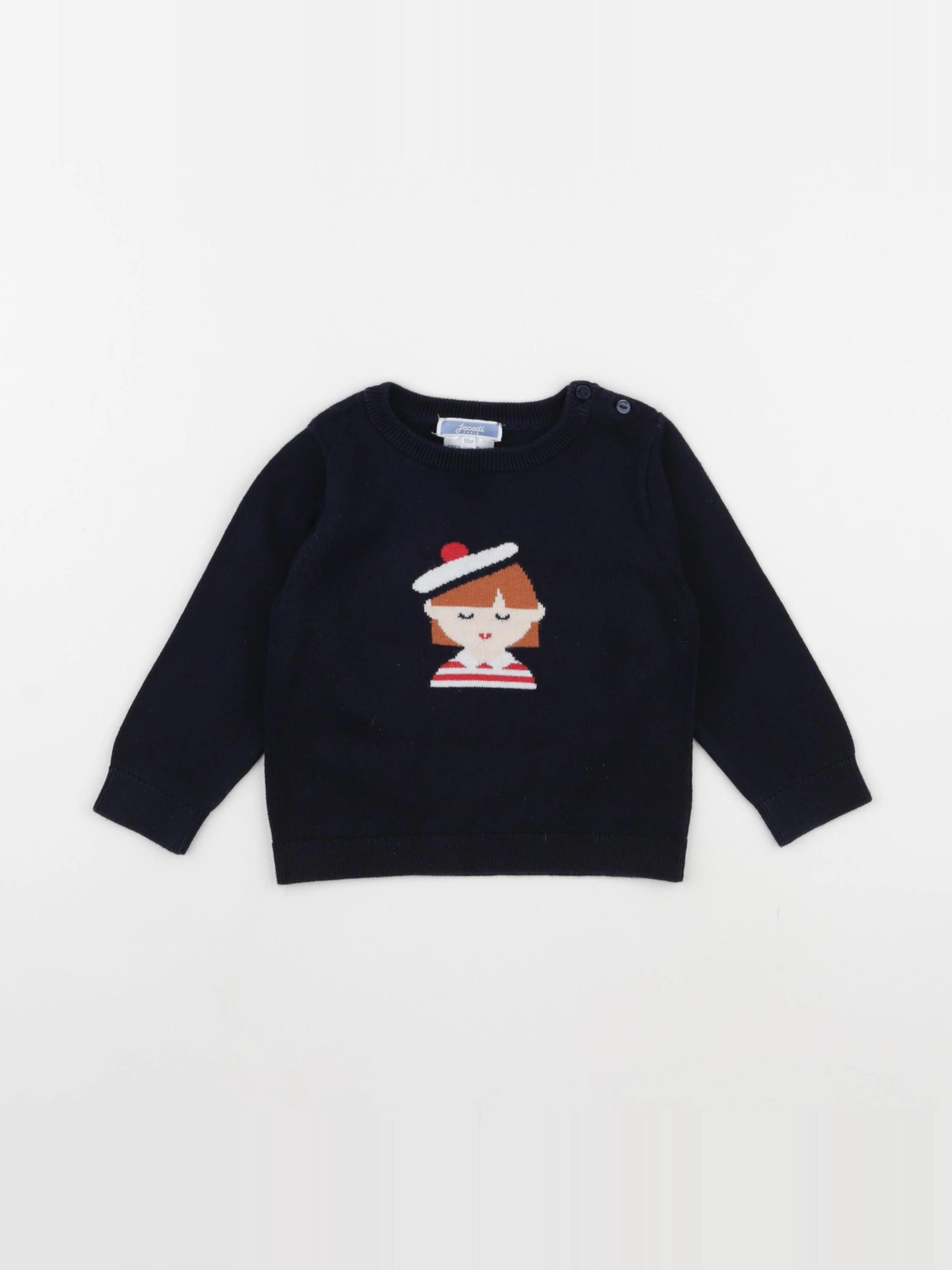 Jacadi - pull bleu - 18 mois