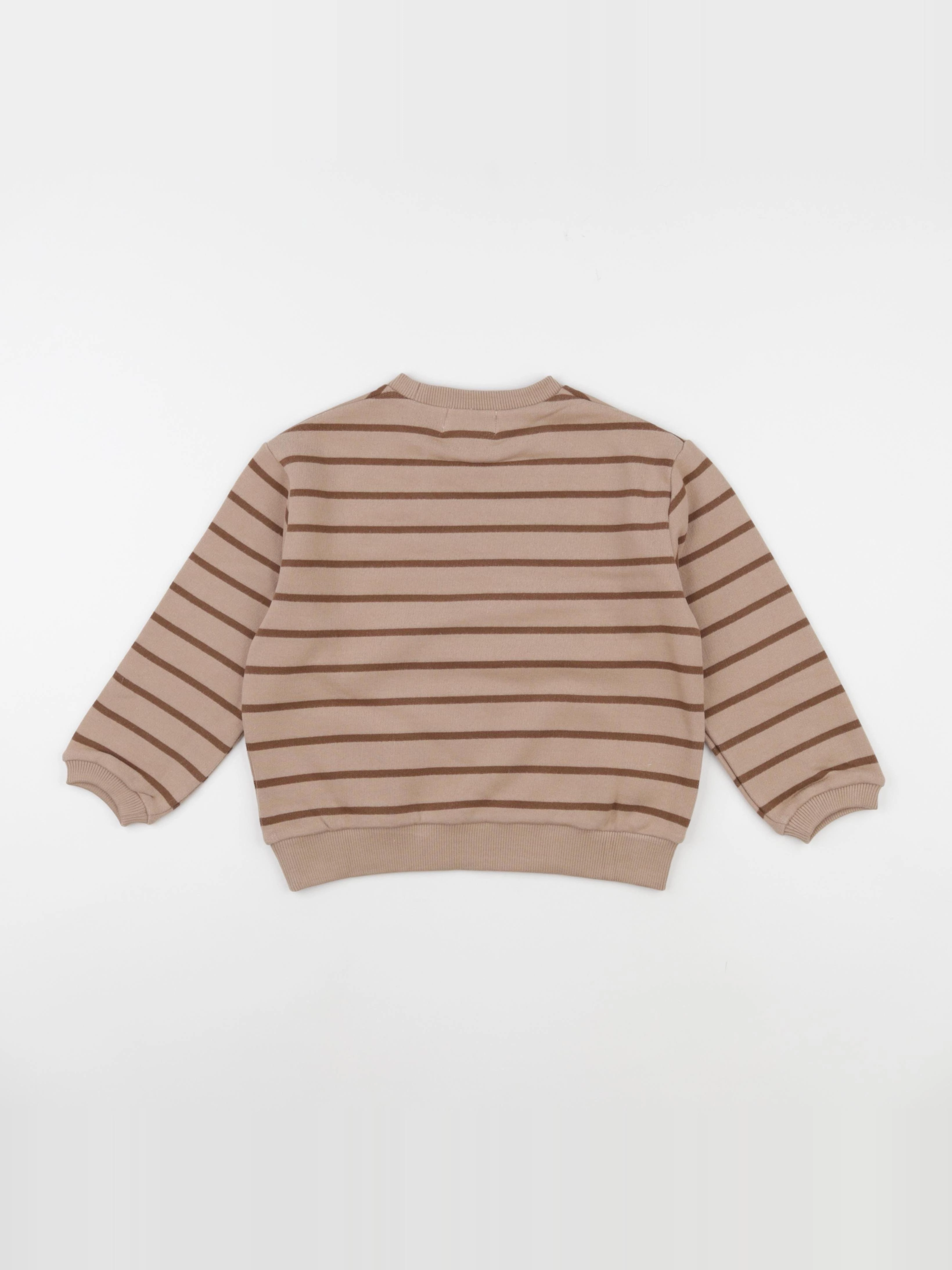 Wander & Wonder - Sweat Cherry rayé marron - 5/6 ans