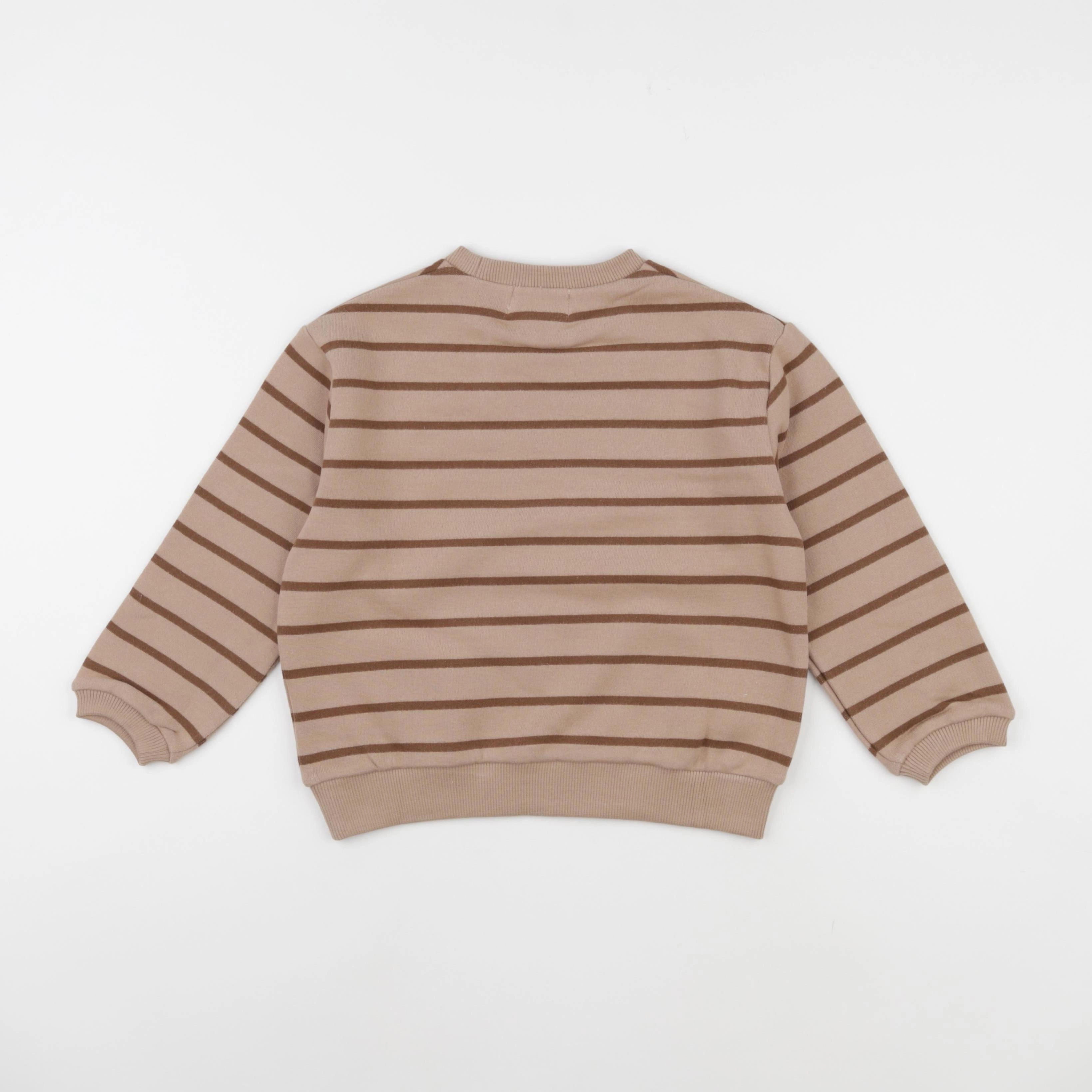 Wander & Wonder - Sweat Cherry rayé marron - 3/6 mois