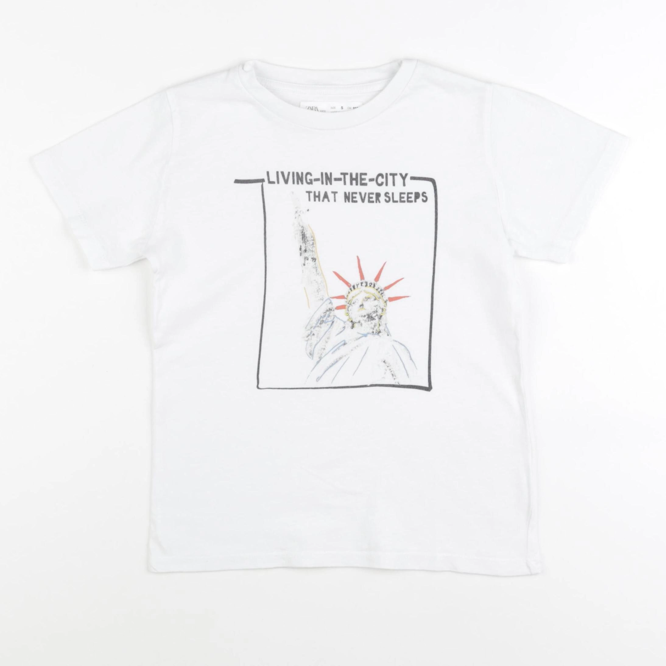 Zara - tee-shirt blanc - 5 ans