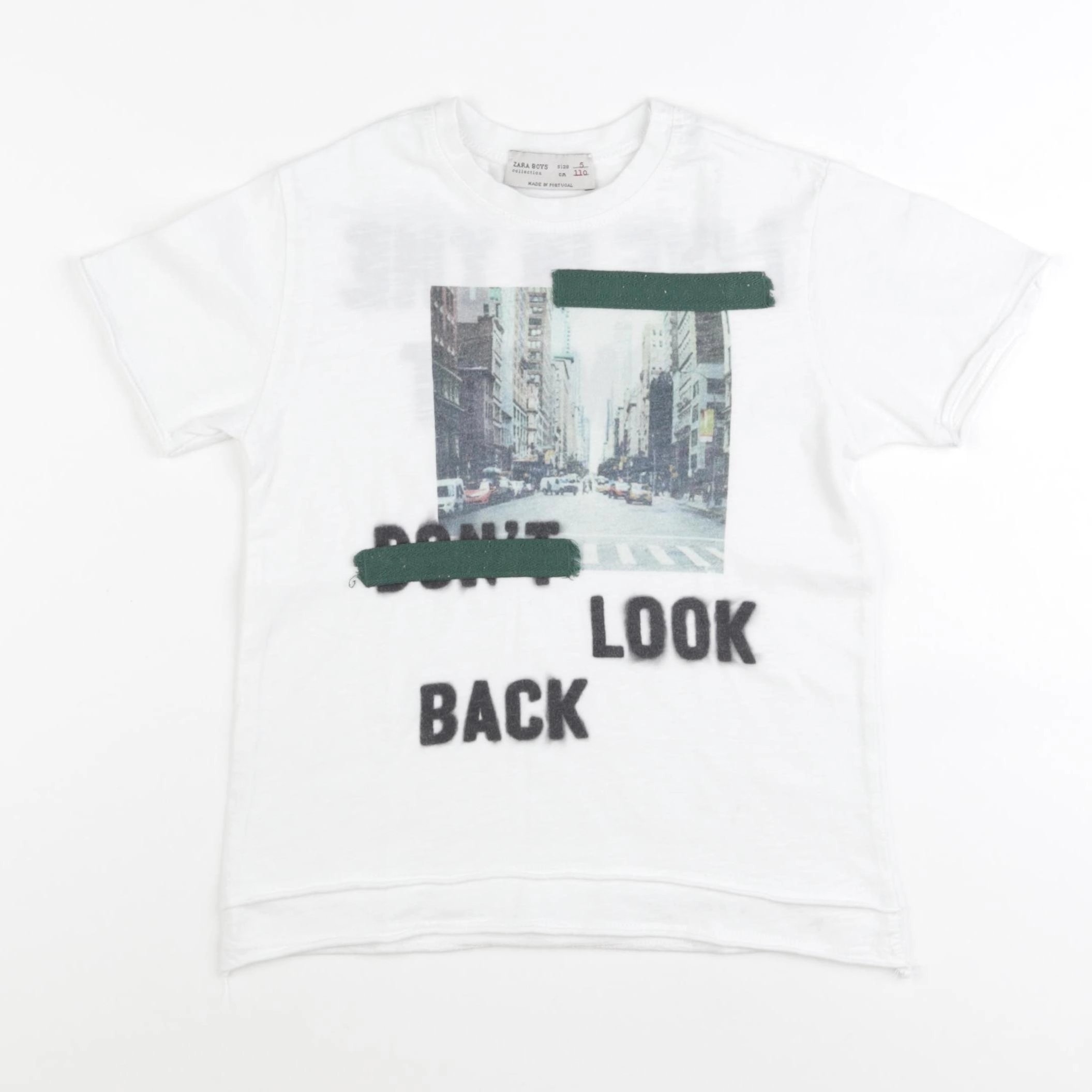 Zara - tee-shirt imprimé au dos blanc - 5 ans