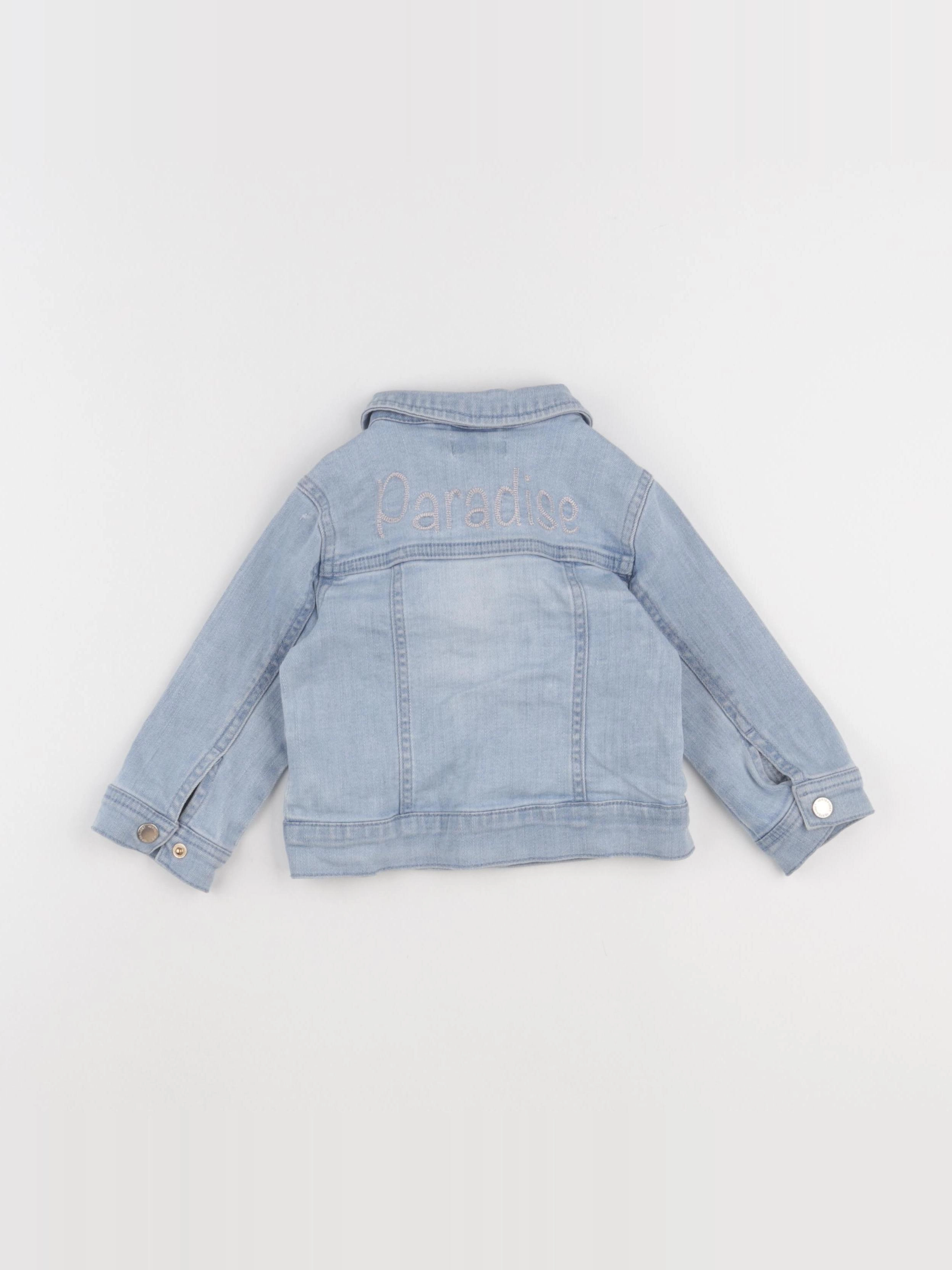 Vertbaudet - veste imprimé au dos bleu - 18 mois