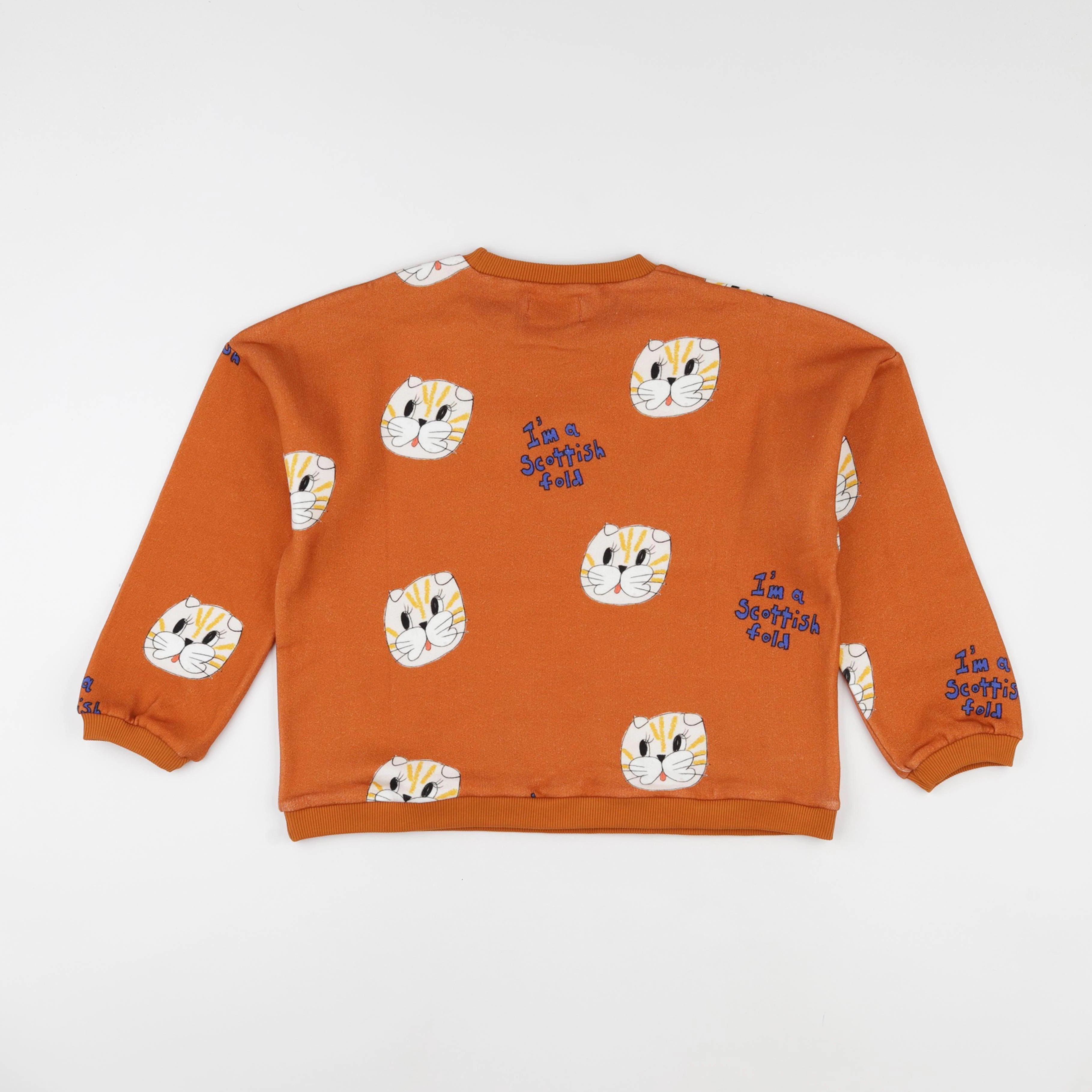 Wander & Wonder - Sweat Cat orange - 3/6 mois
