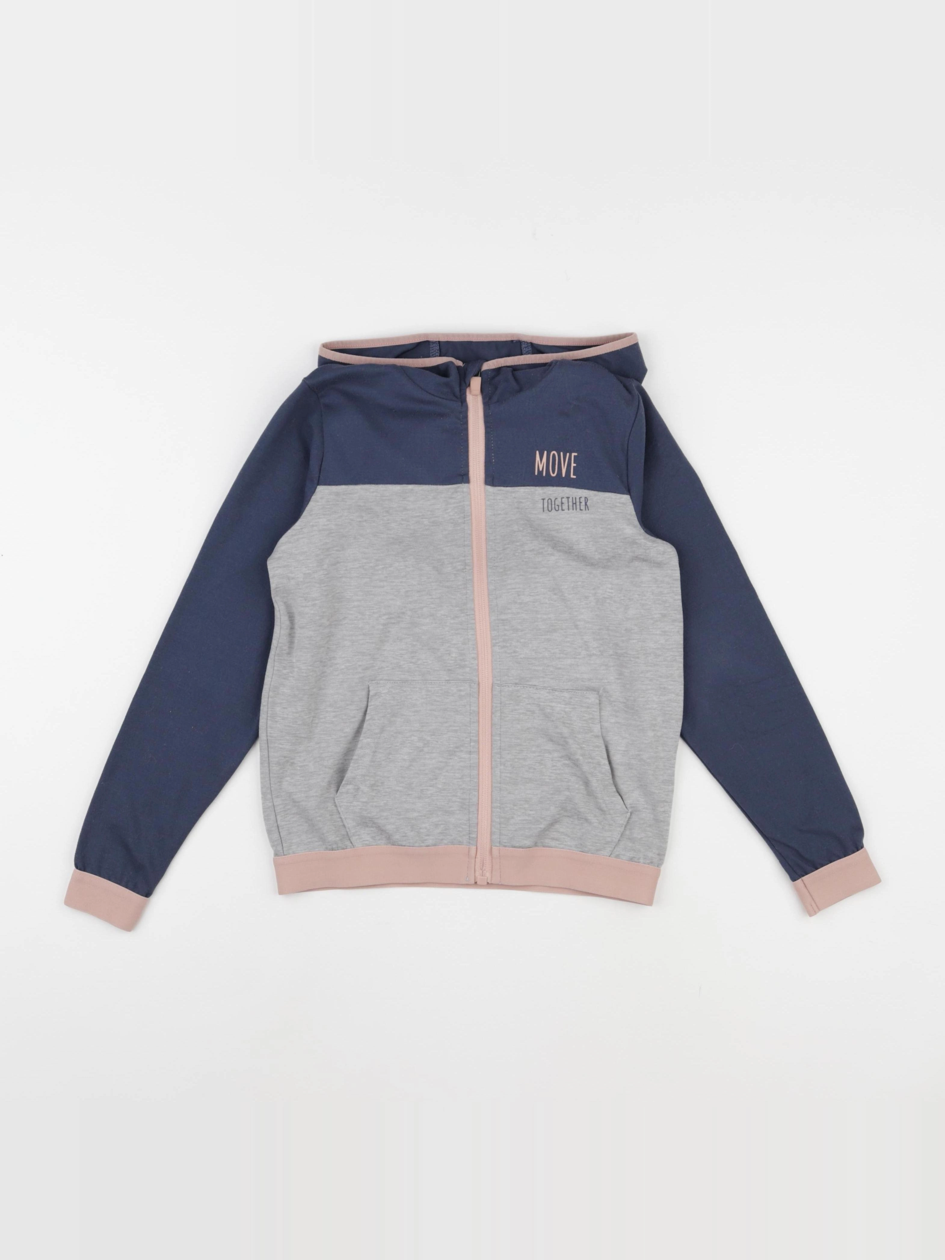 Vertbaudet - sweat gris - 8 ans