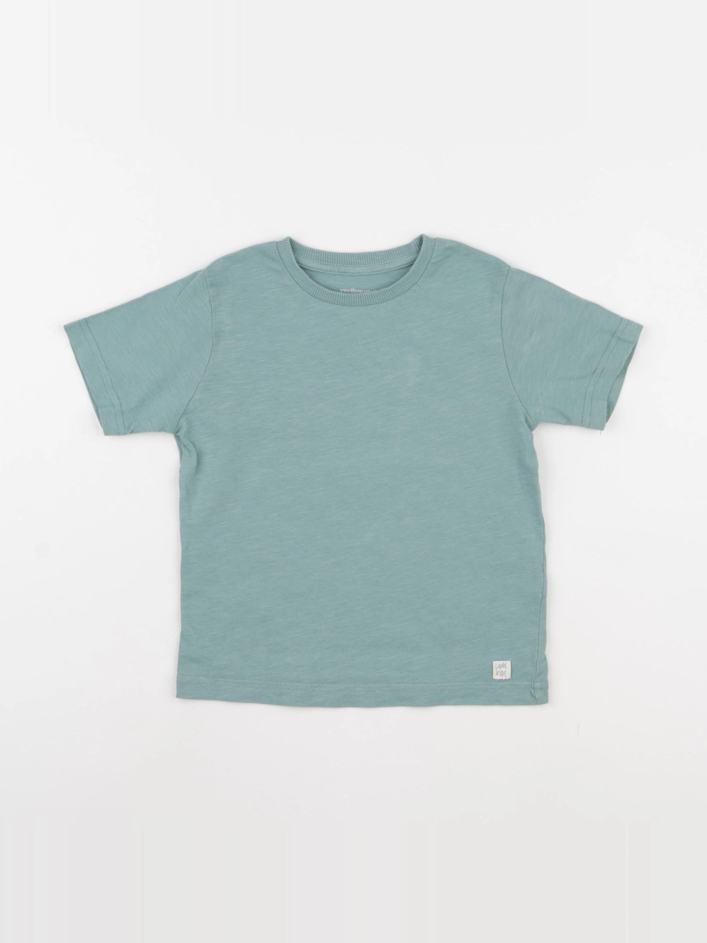 Vertbaudet - tee-shirt coton vert - 4 ans
