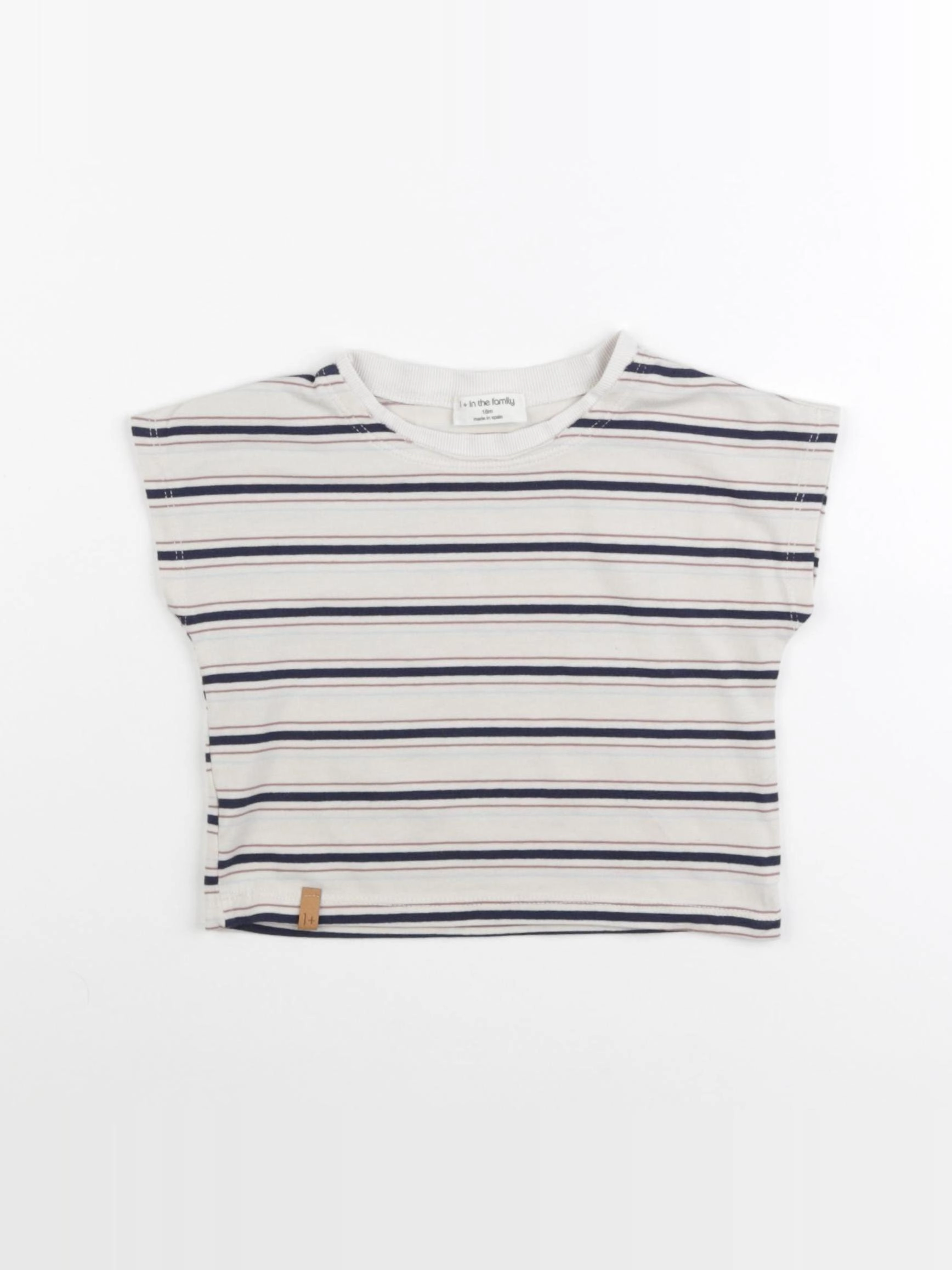 1+ In the family - tee-shirt beige - 18 mois