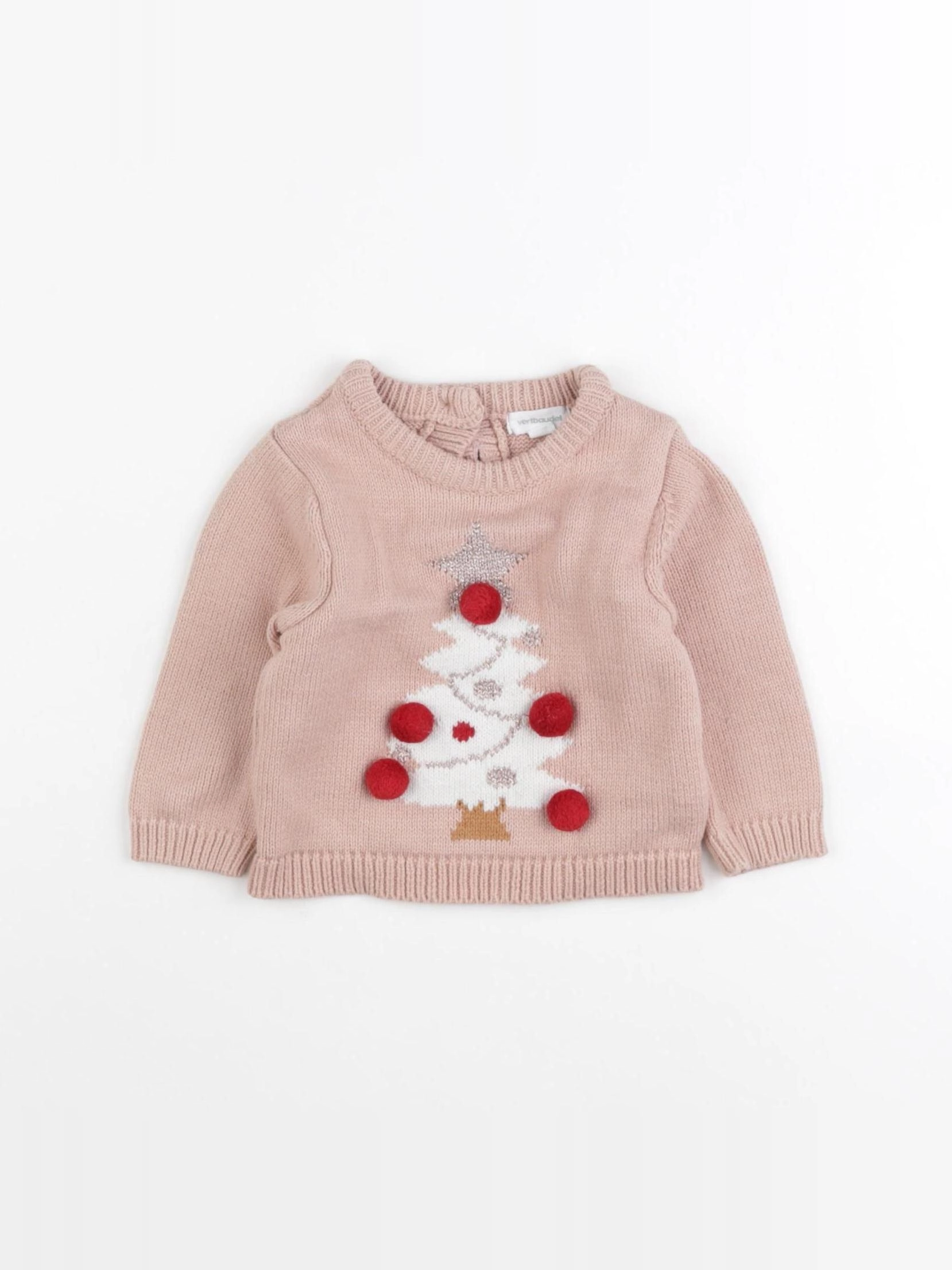 Vertbaudet - pull rose - 3 mois