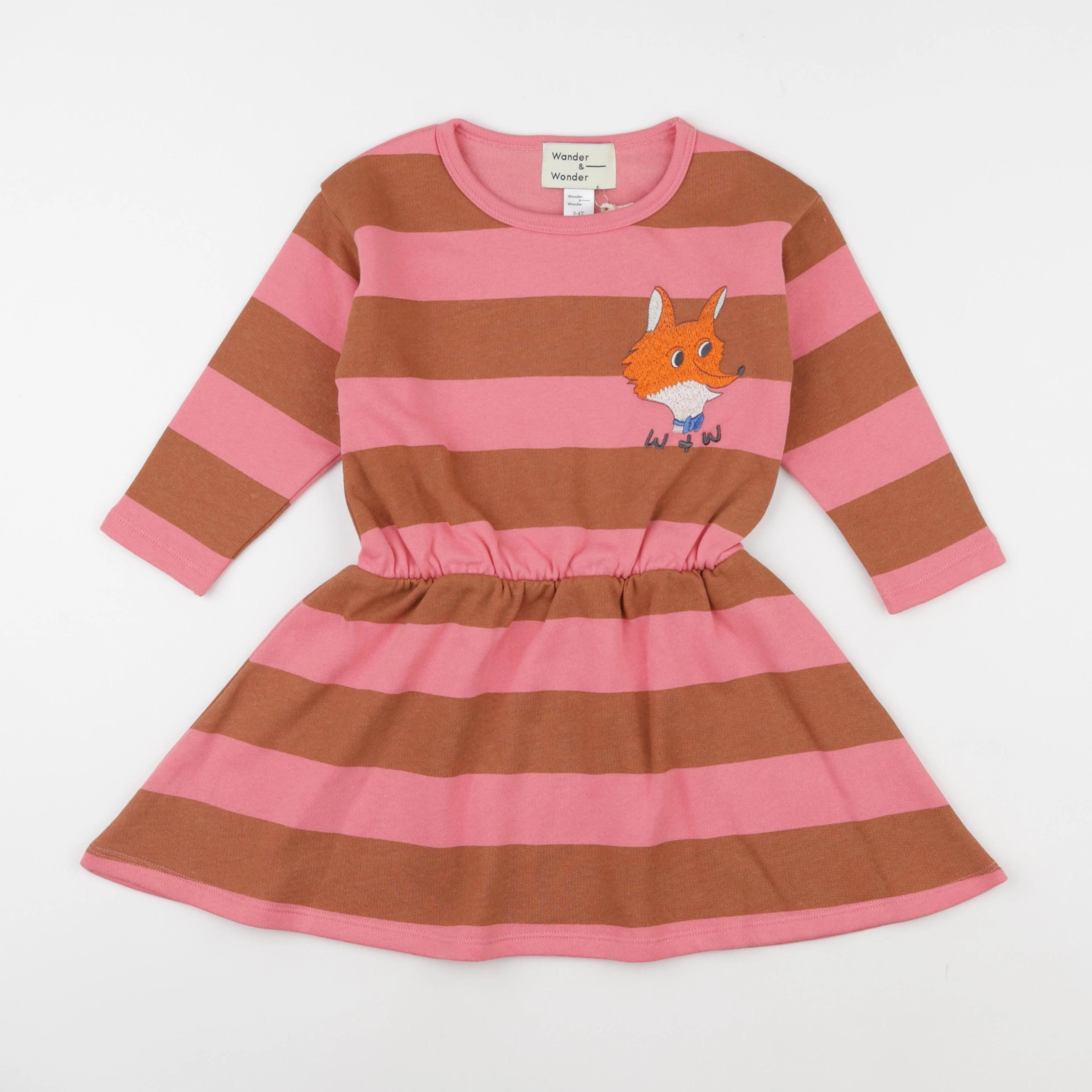 Wander & Wonder - Robe rayé rose - 7/8 ans