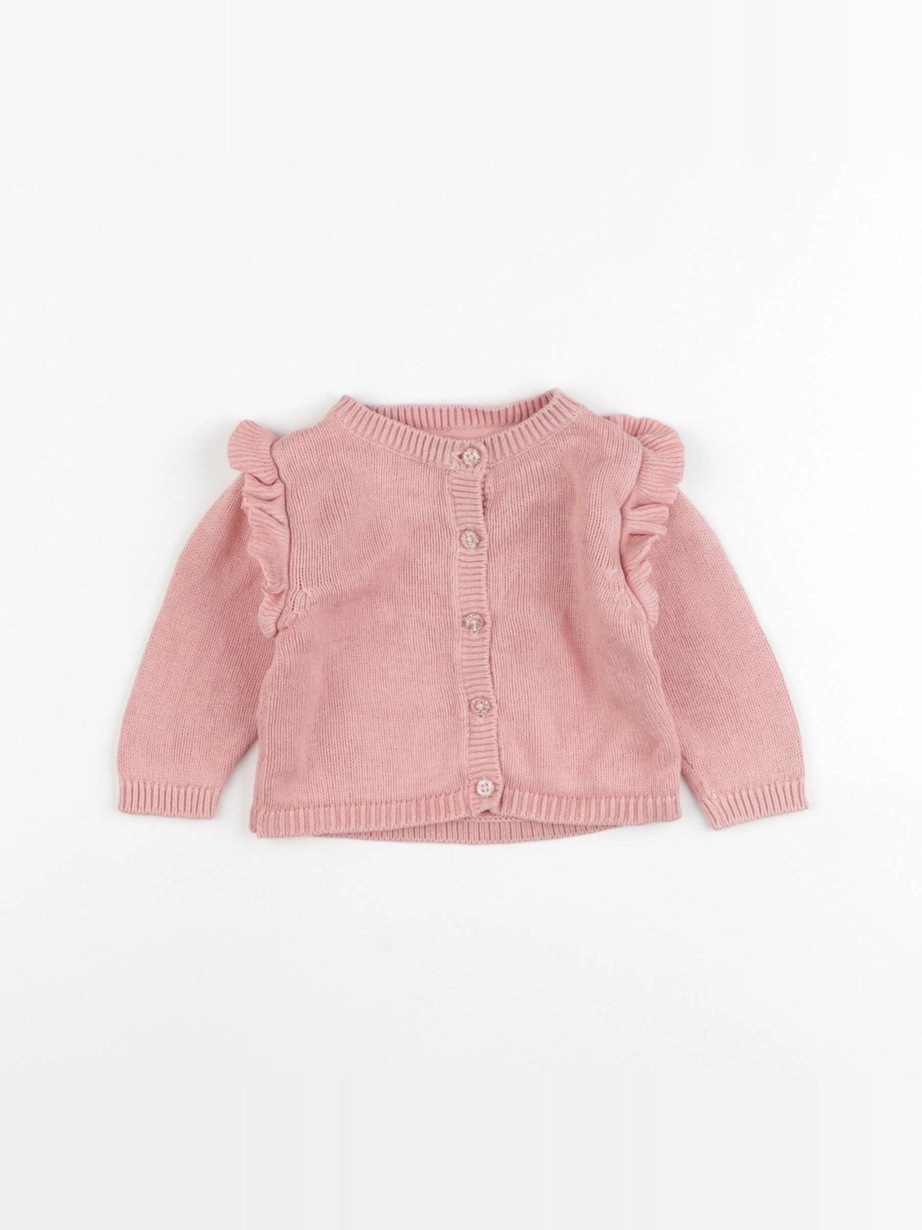 Tape à l'oeil - gilet rose - 3 mois