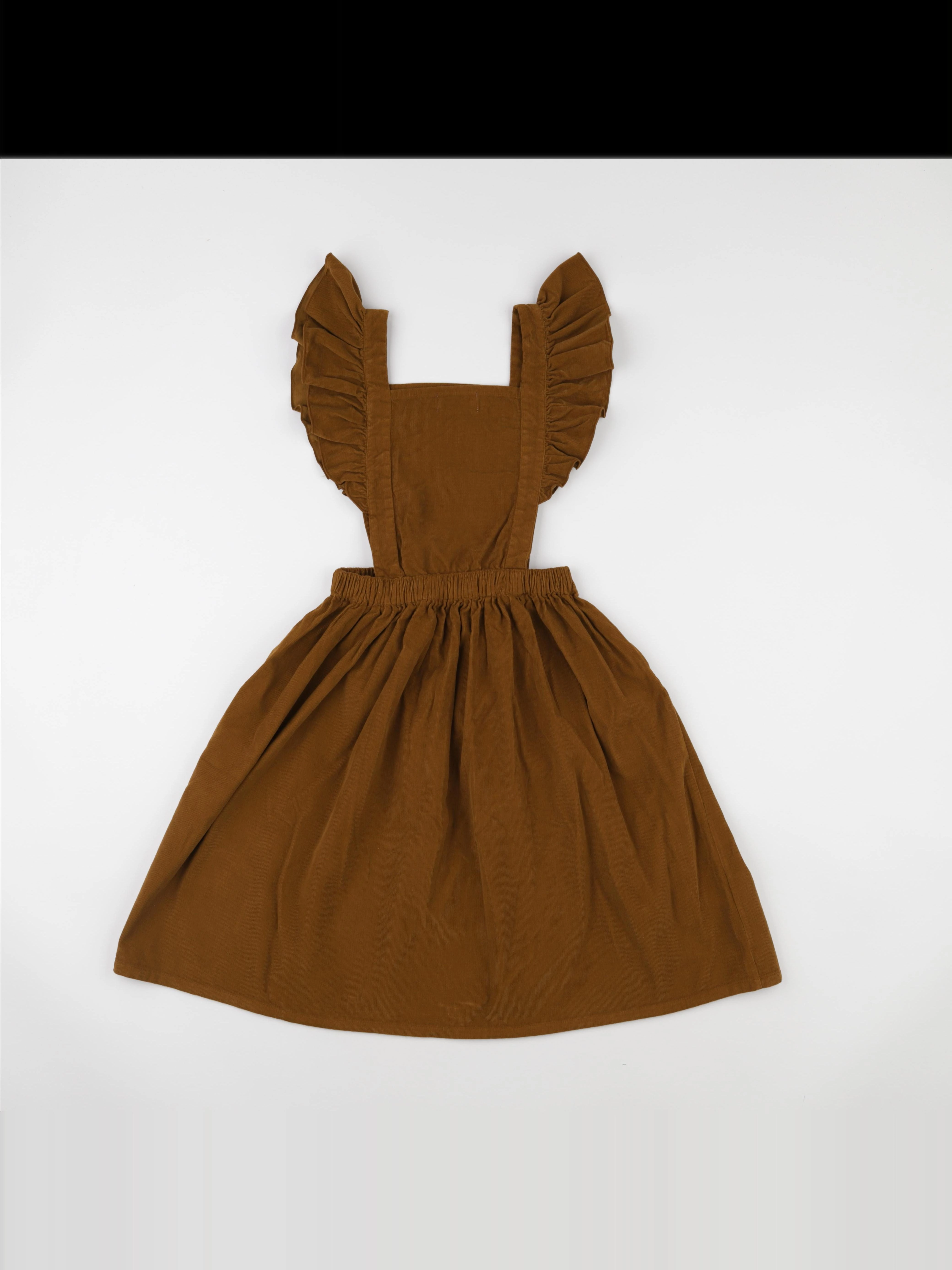 Wander & Wonder - Robe Pinafore marron - 3/4 ans