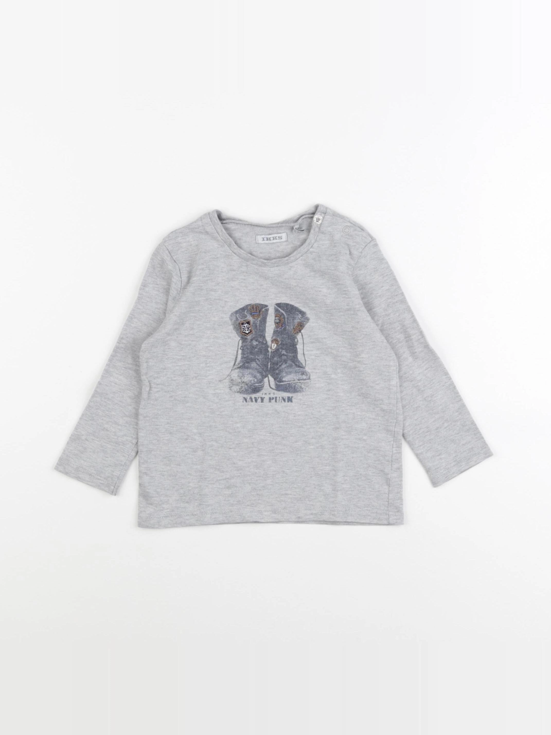 IKKS - tee-shirt gris - 18 mois