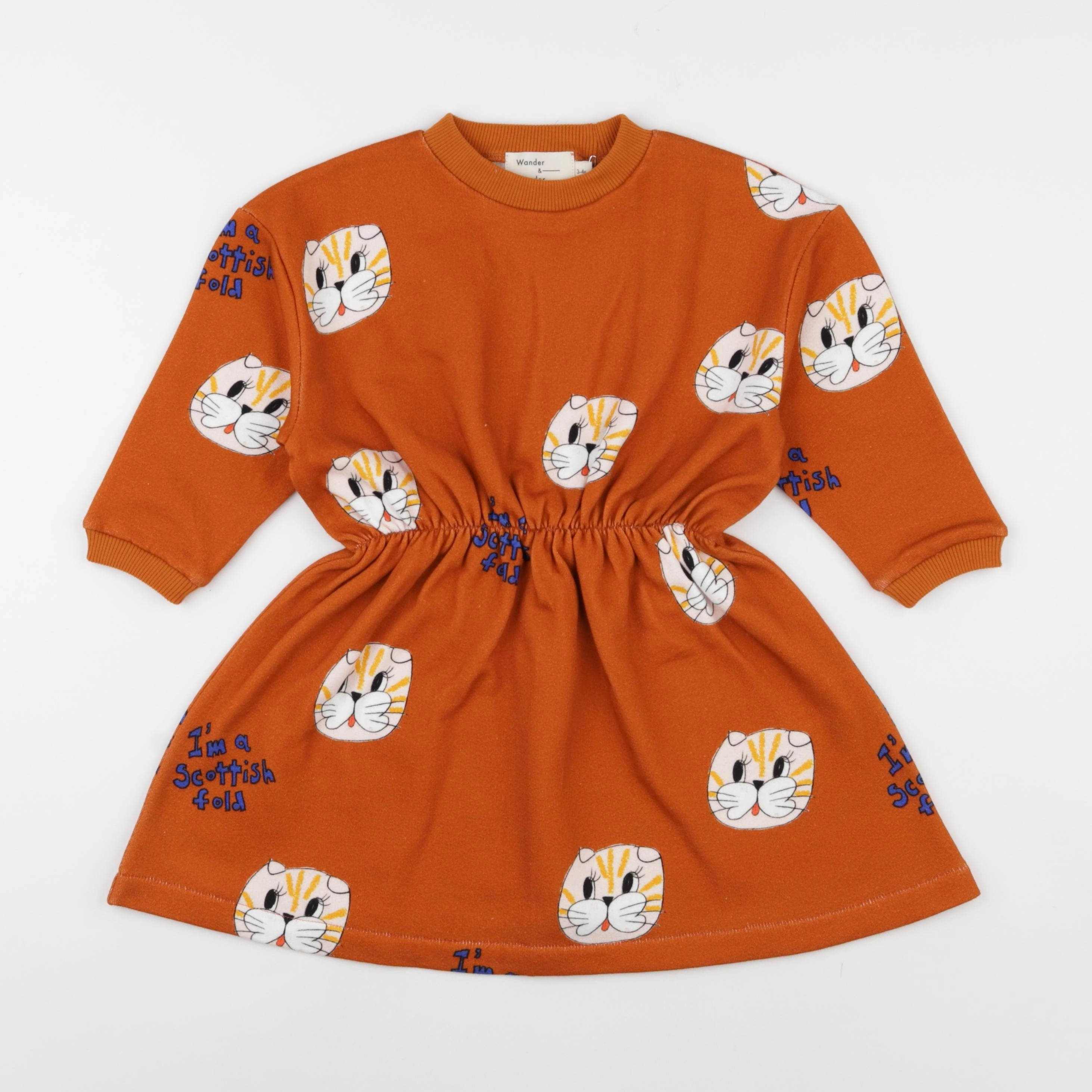 Wander & Wonder - Robe Wilma orange - 3/4 ans