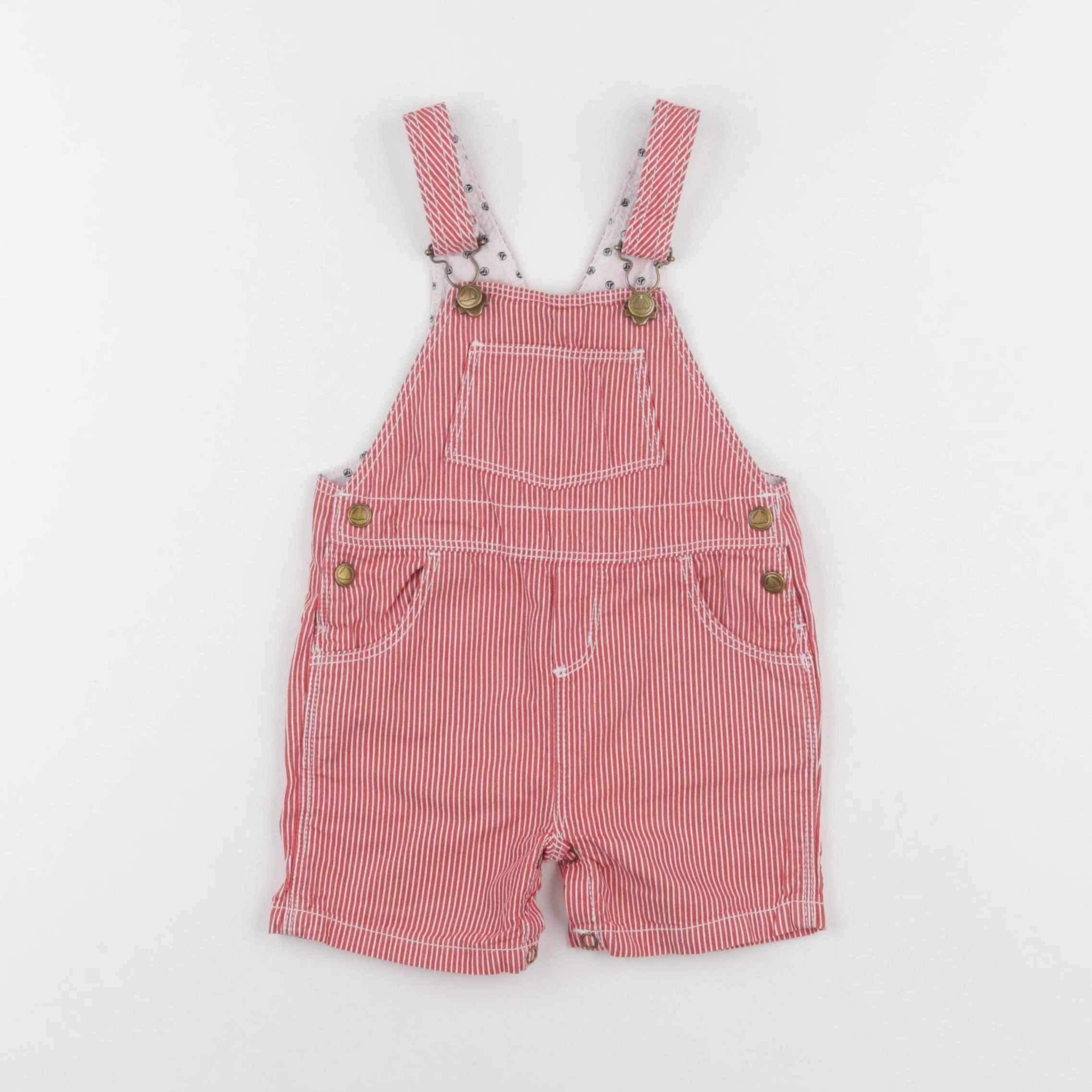 Petit Bateau - salopette rouge - 6 mois